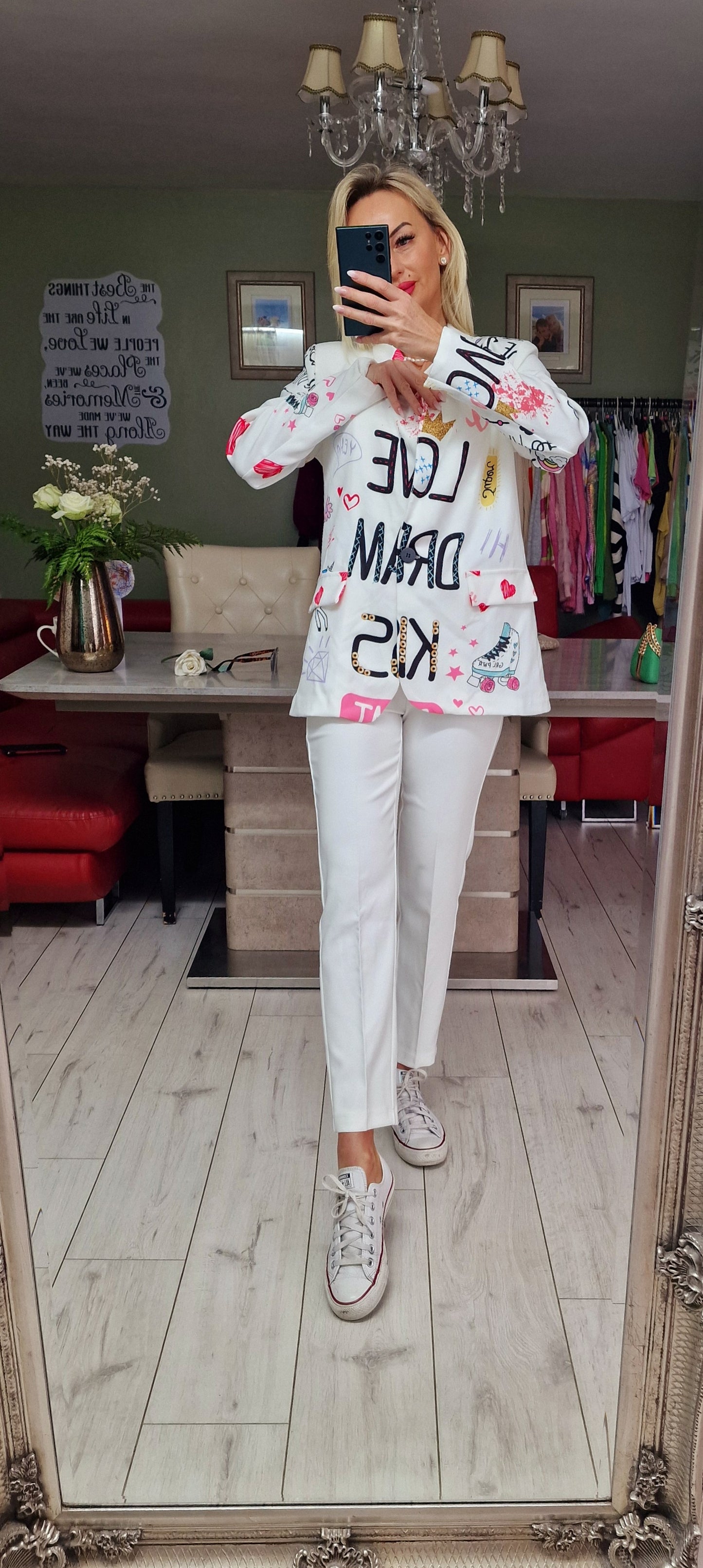 LOVE DREAM KISS Unique Blazer. Print no 3
