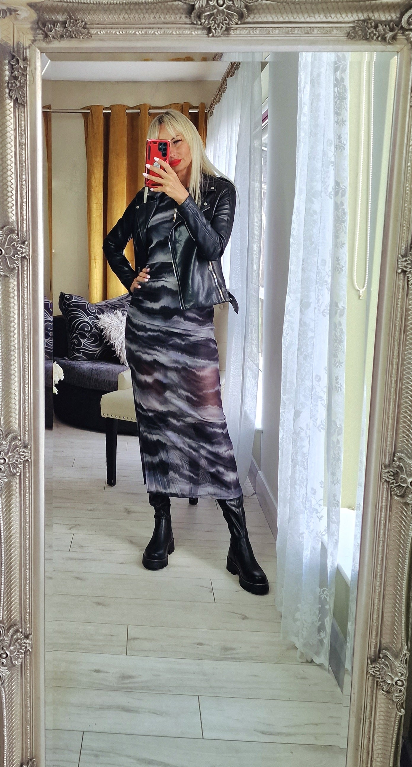 Tulle Drapped One Side Dress