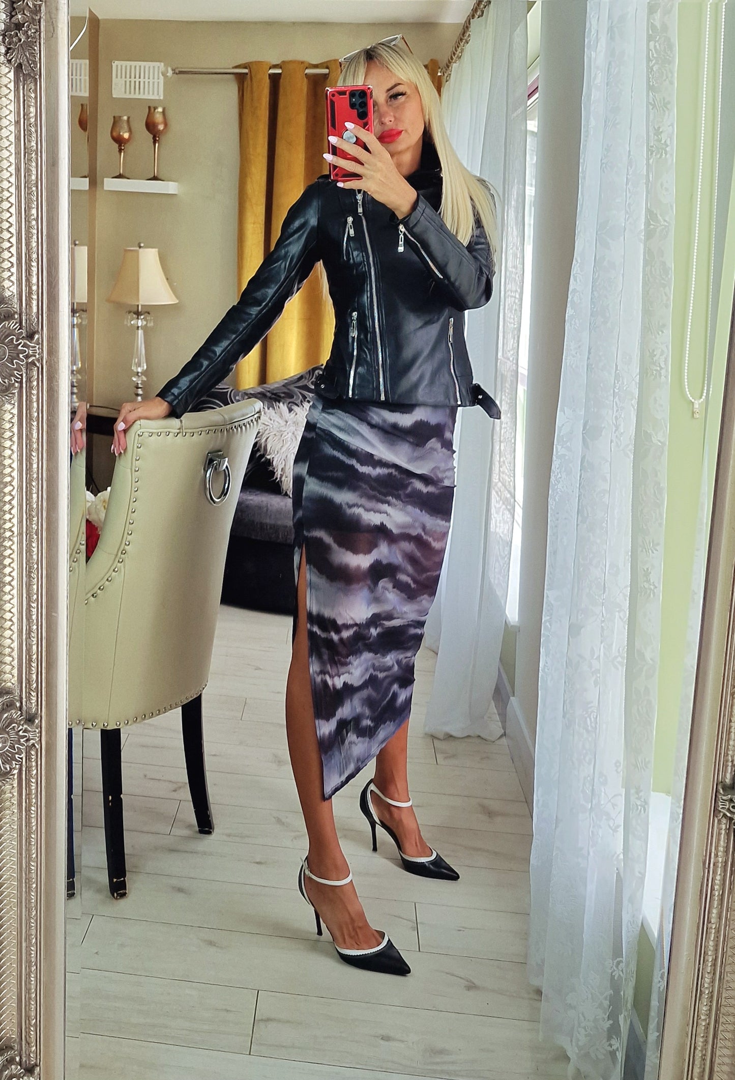 Tulle Drapped One Side Dress