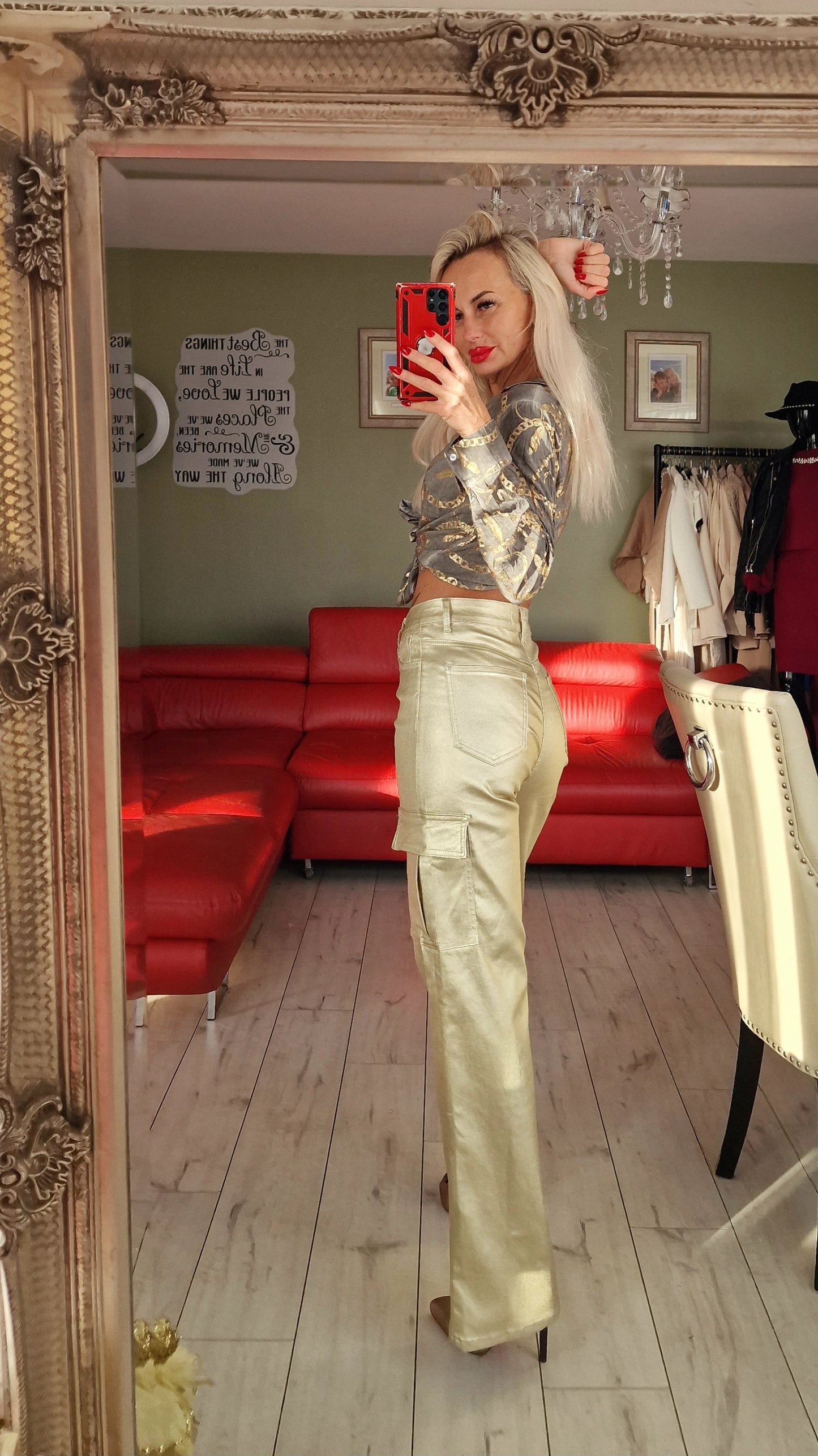 Gold Cargo Trousers