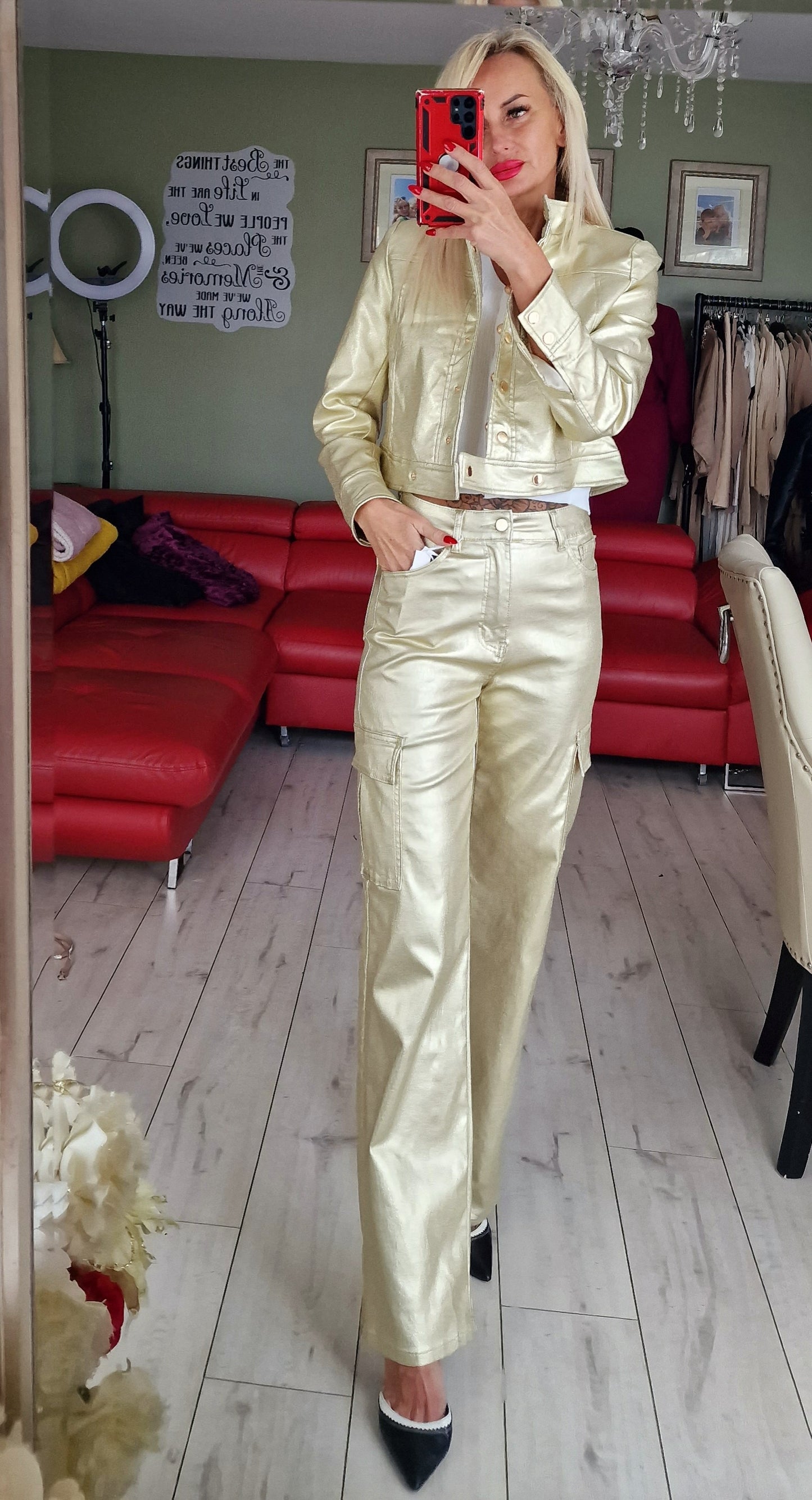 Gold Cargo Trousers