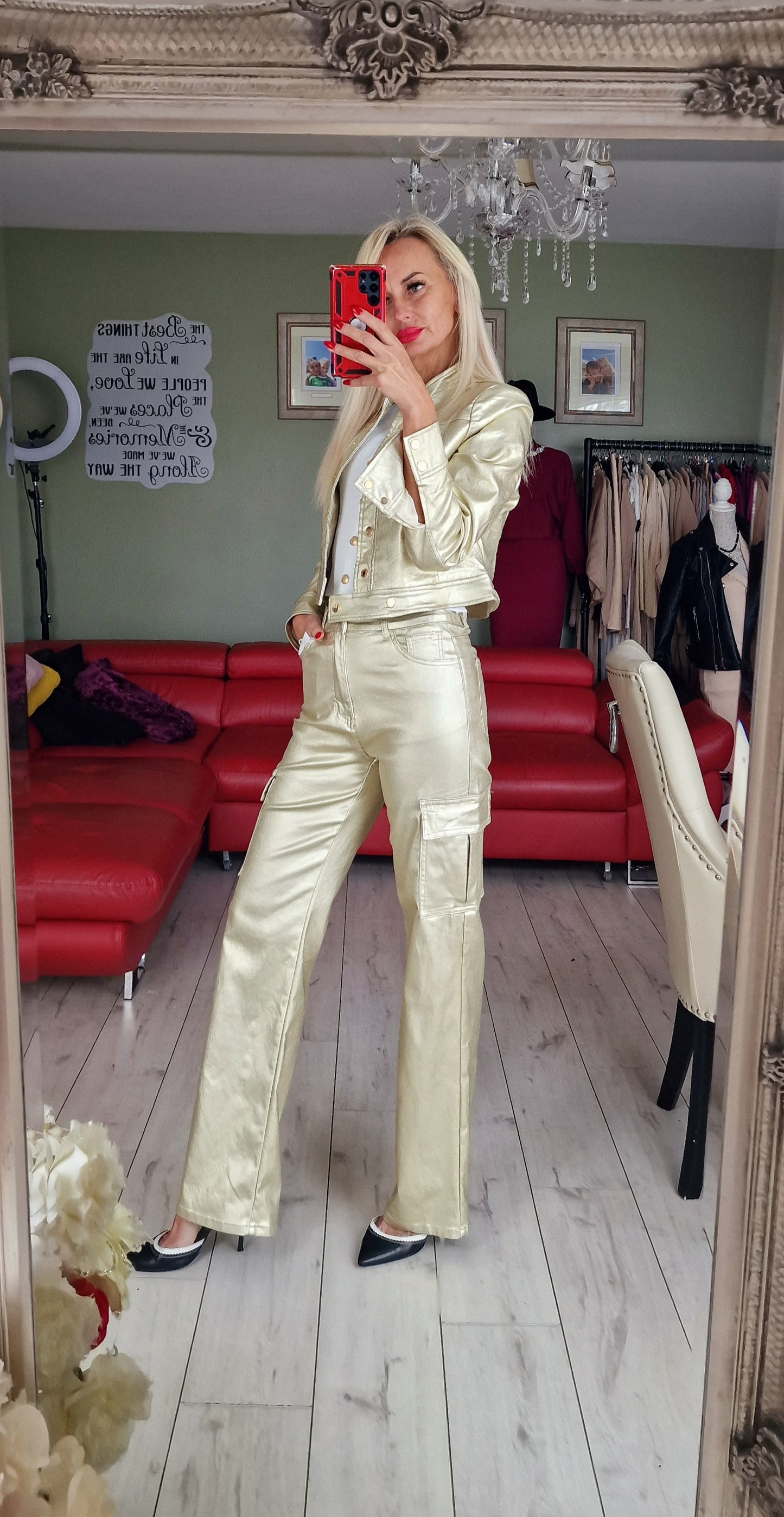 Gold Cargo Trousers
