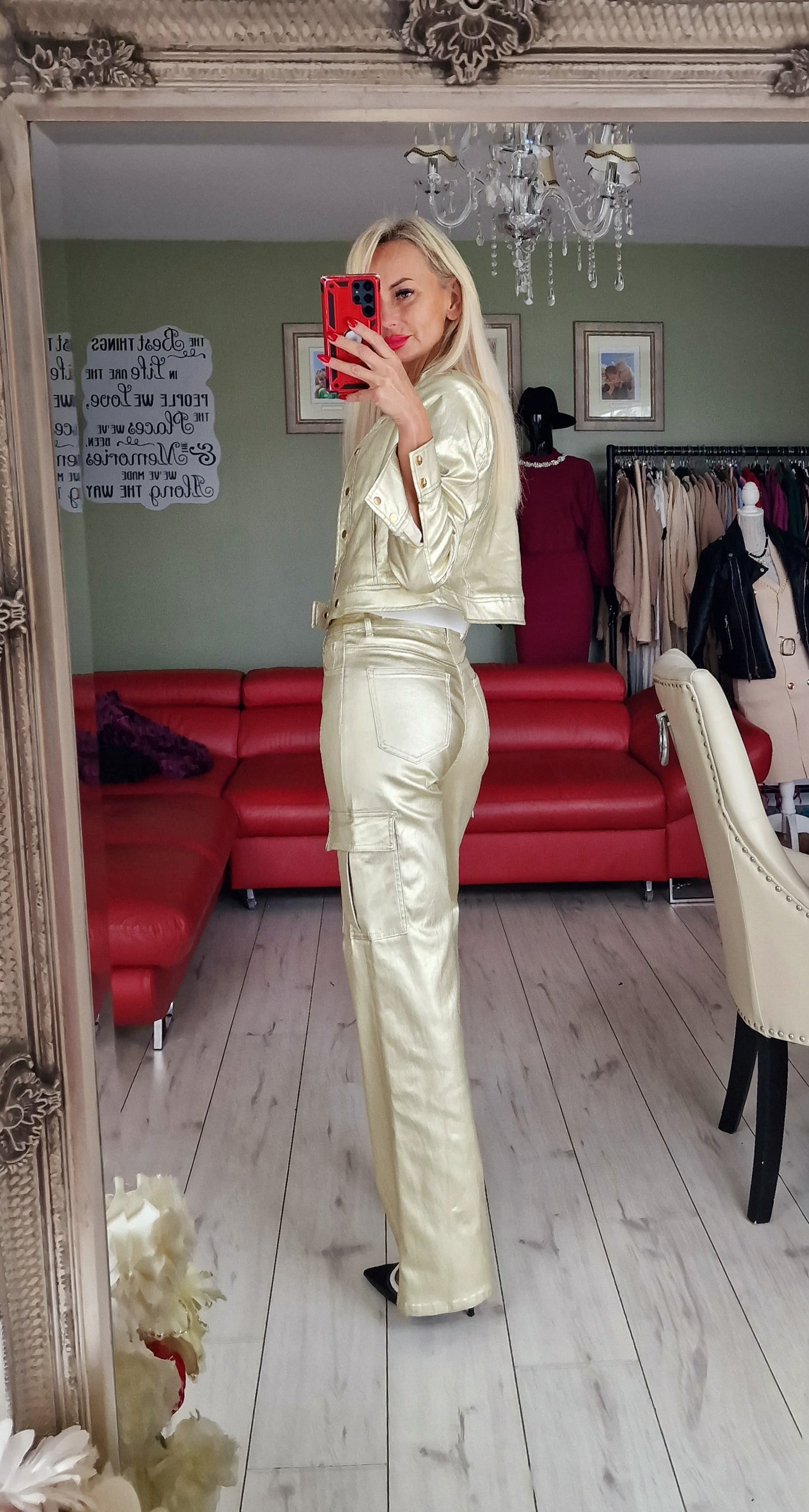 Gold Cargo Trousers