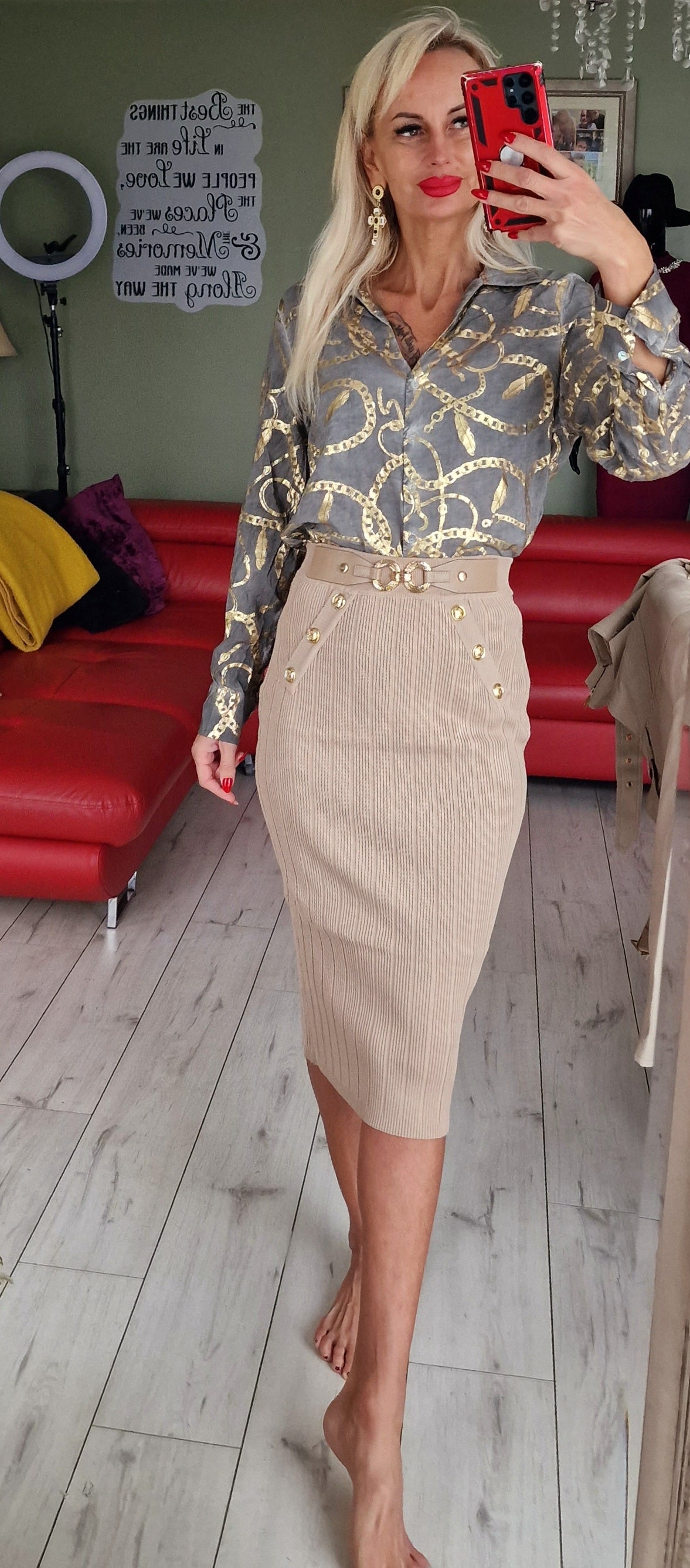 Gold-Grey Shirt From France