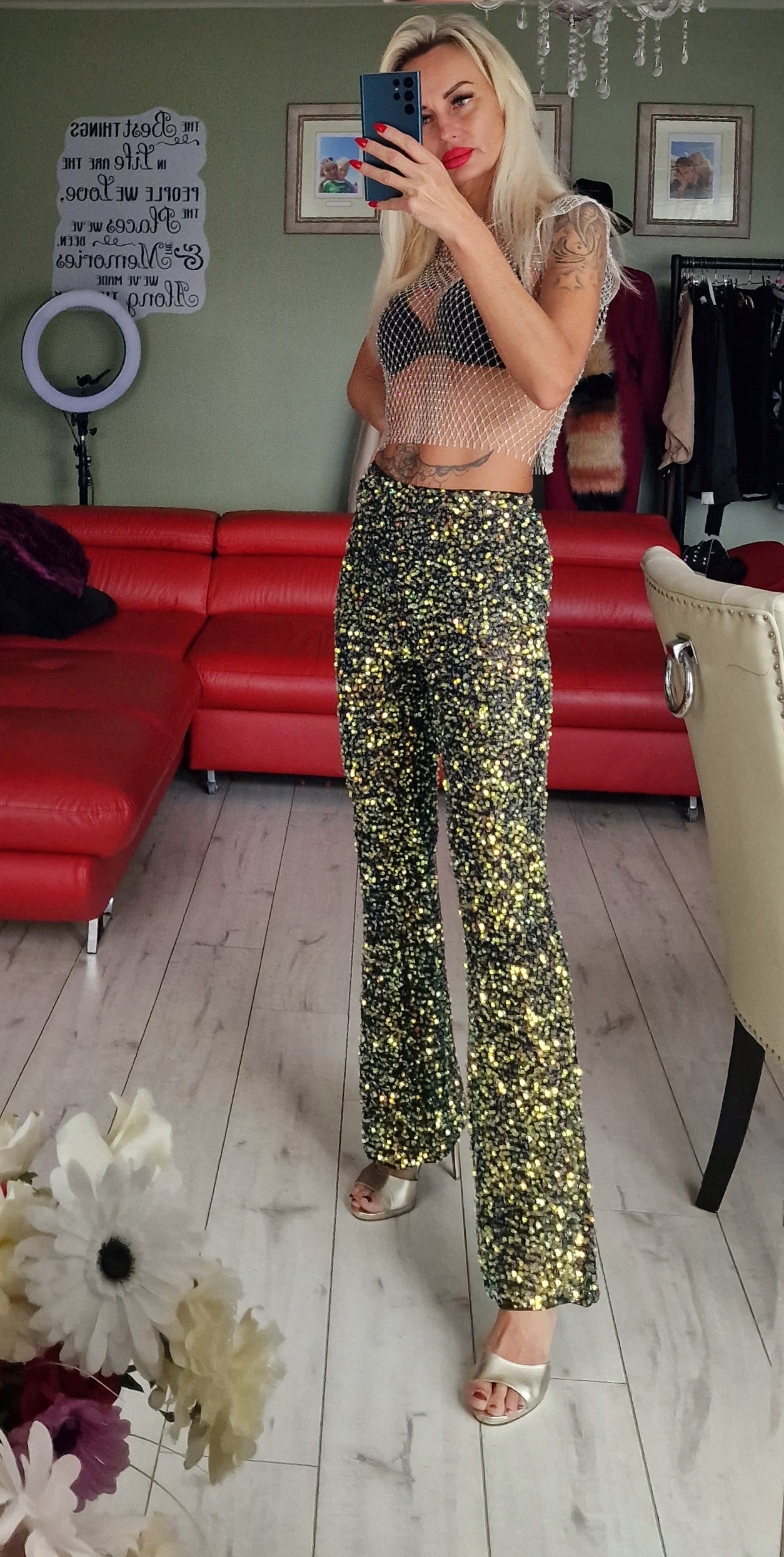 Sequin Trousers
