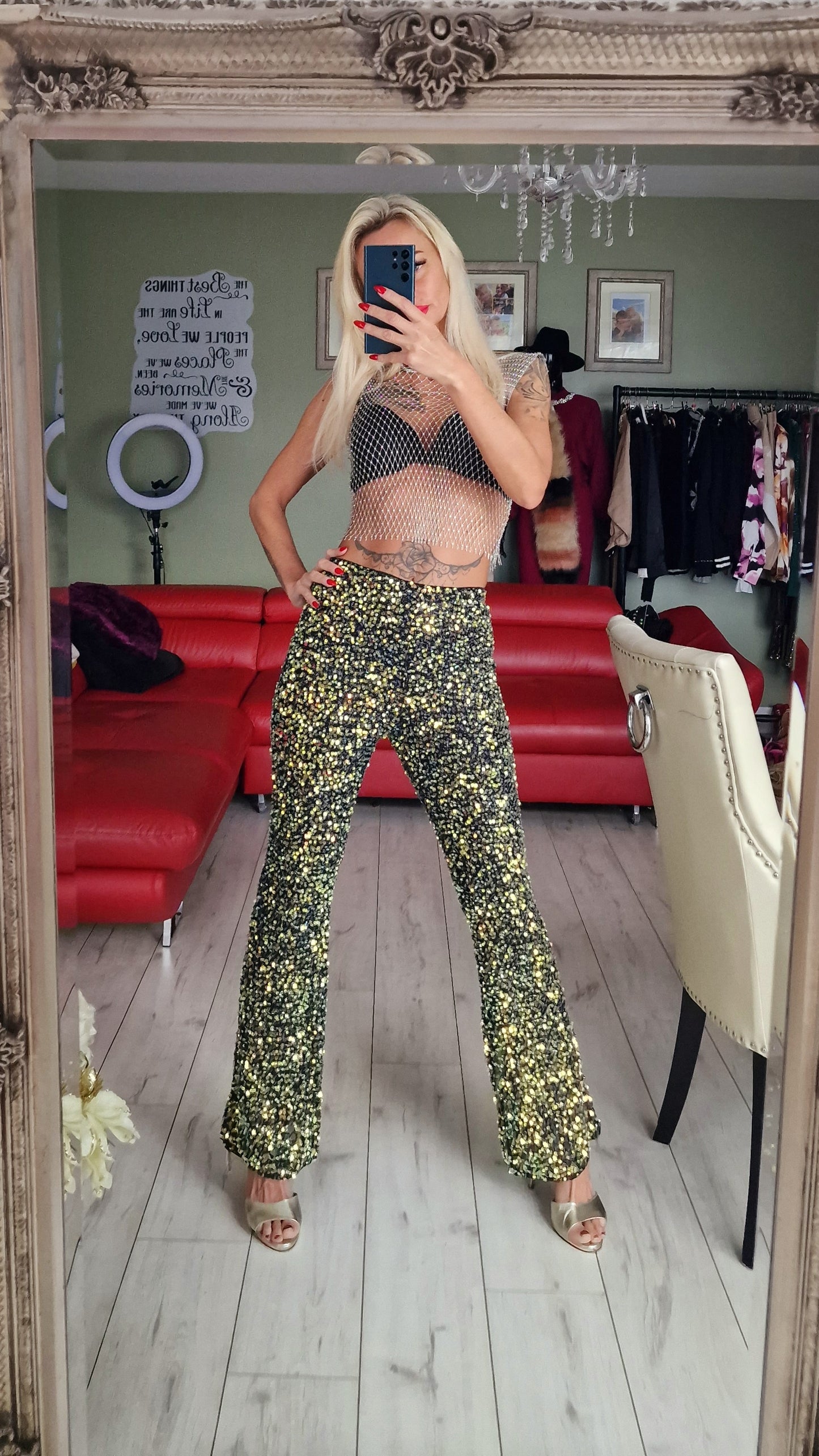 Sequin Trousers