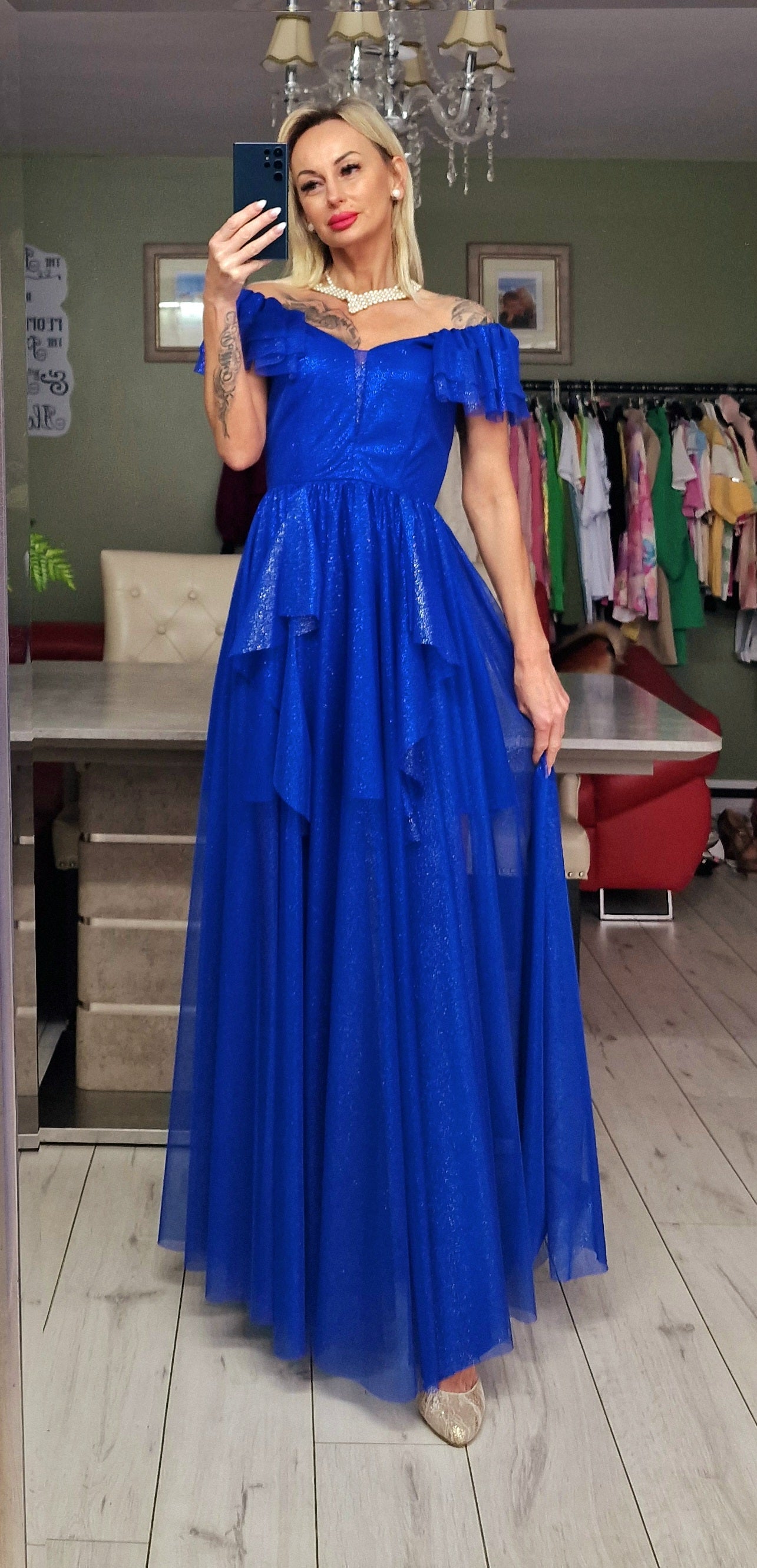 Gorgeous Glam Long Formal Sparky Dress