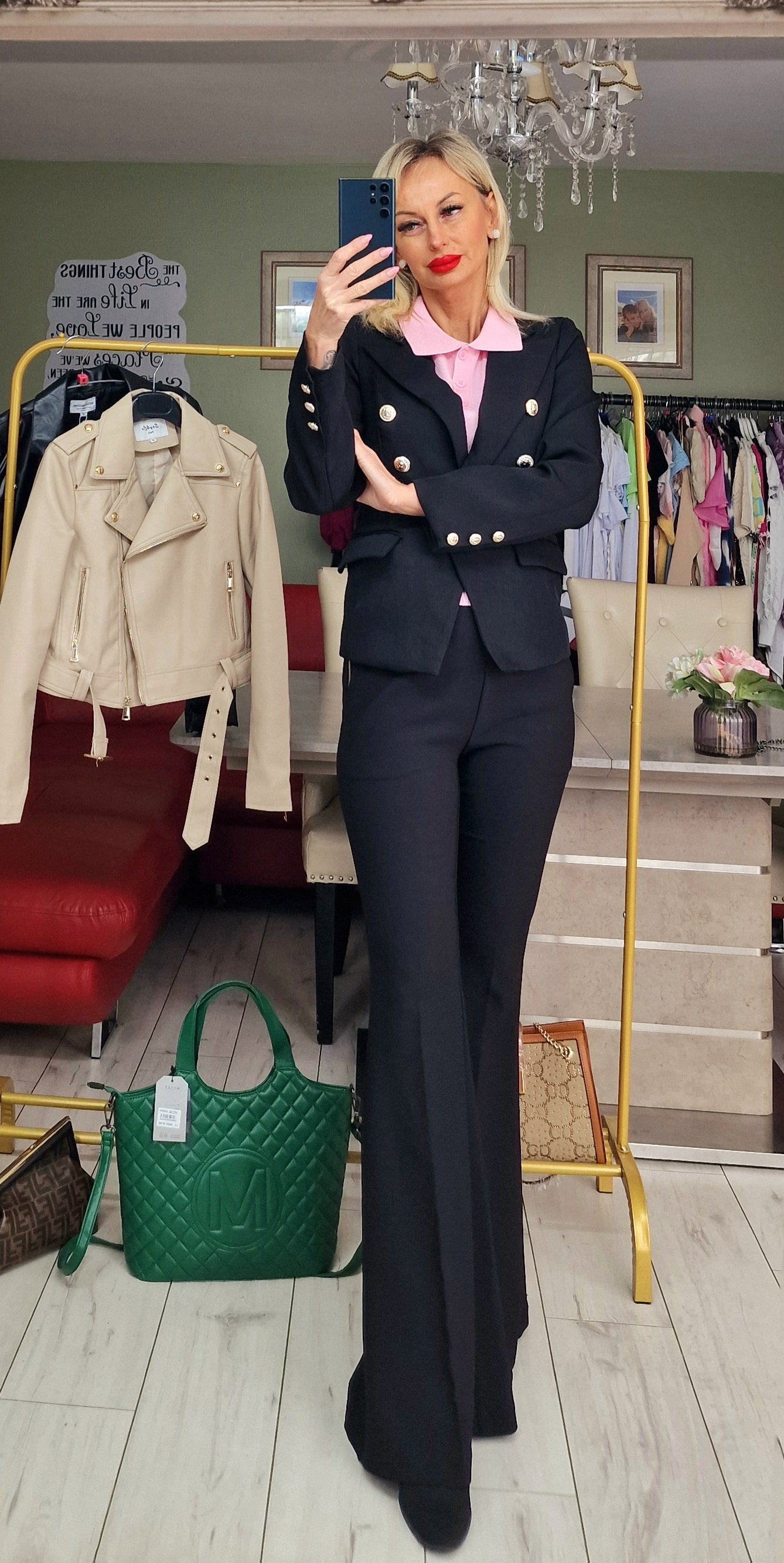 Black Jacket - Blazer with Gold Buttons