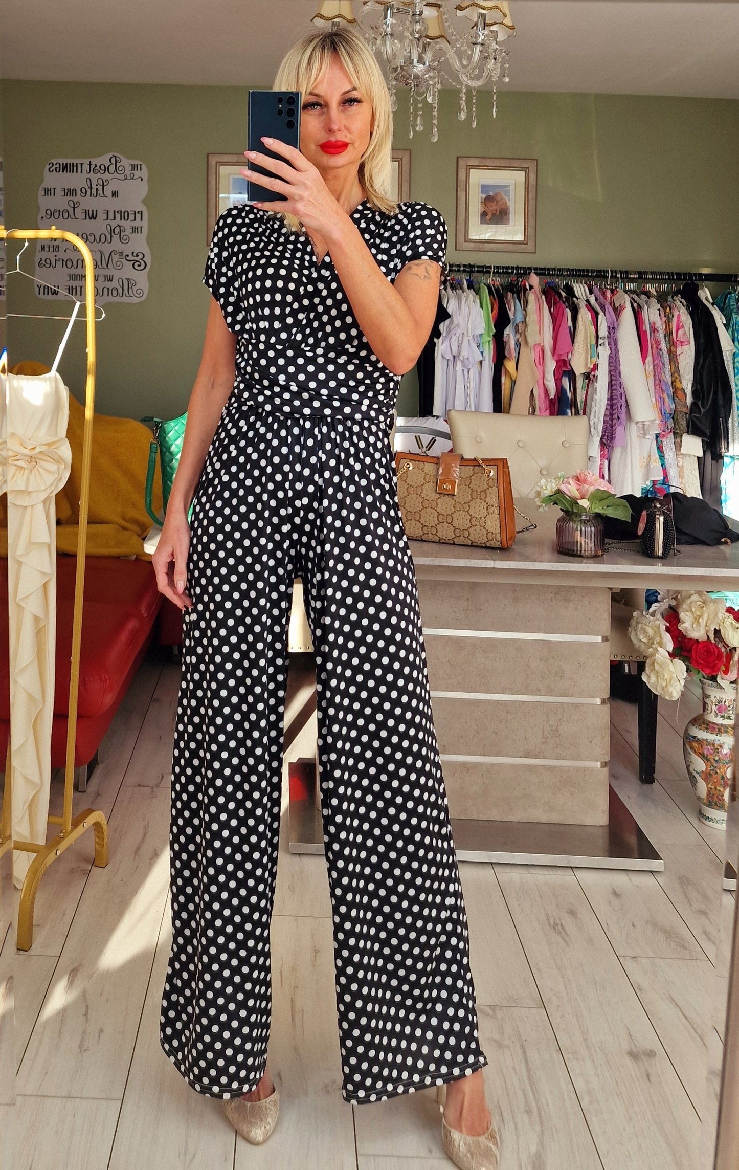 Polka Dot Jumpsuit From France - High Quality