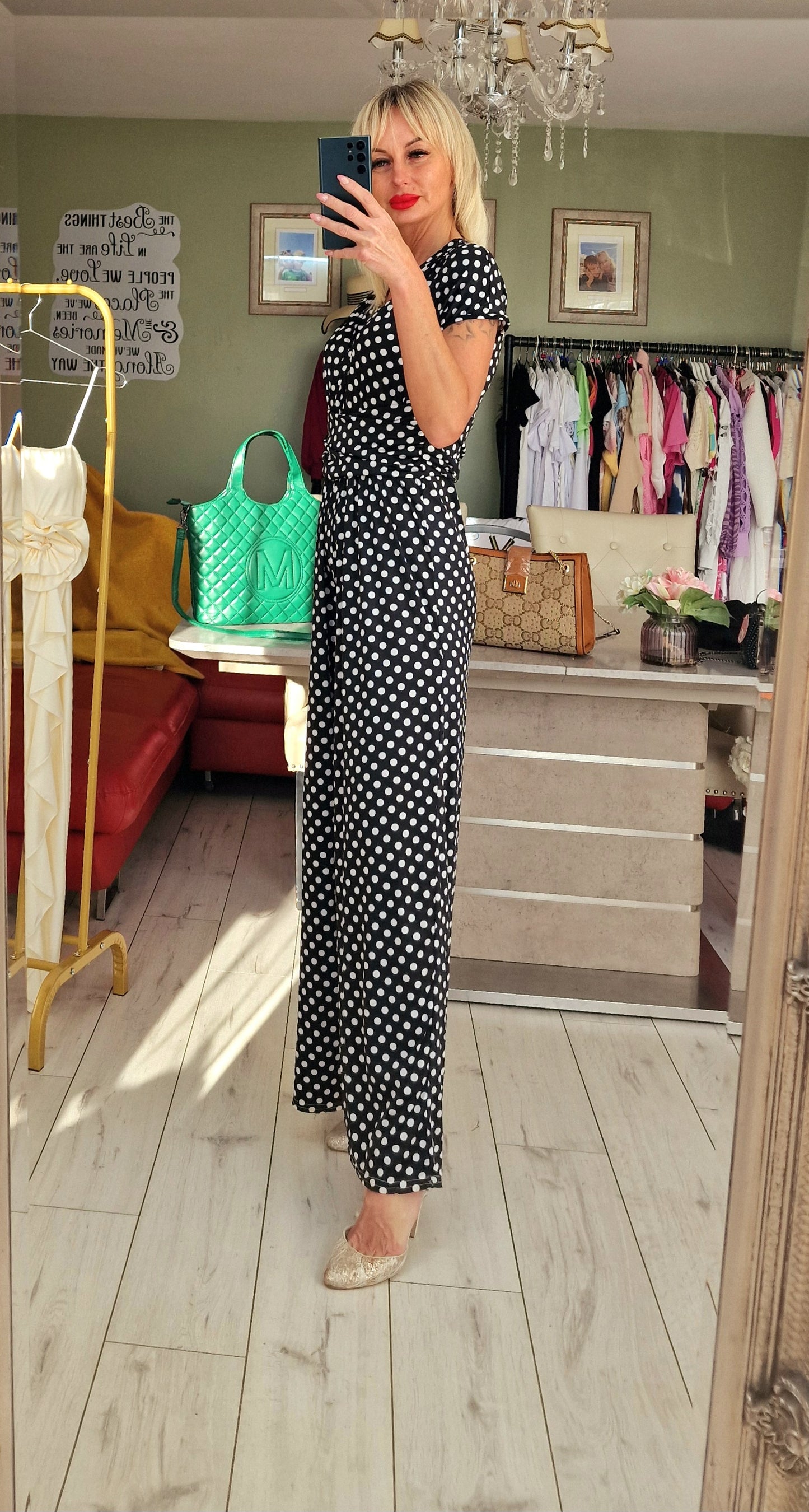 Polka Dot Jumpsuit From France - High Quality