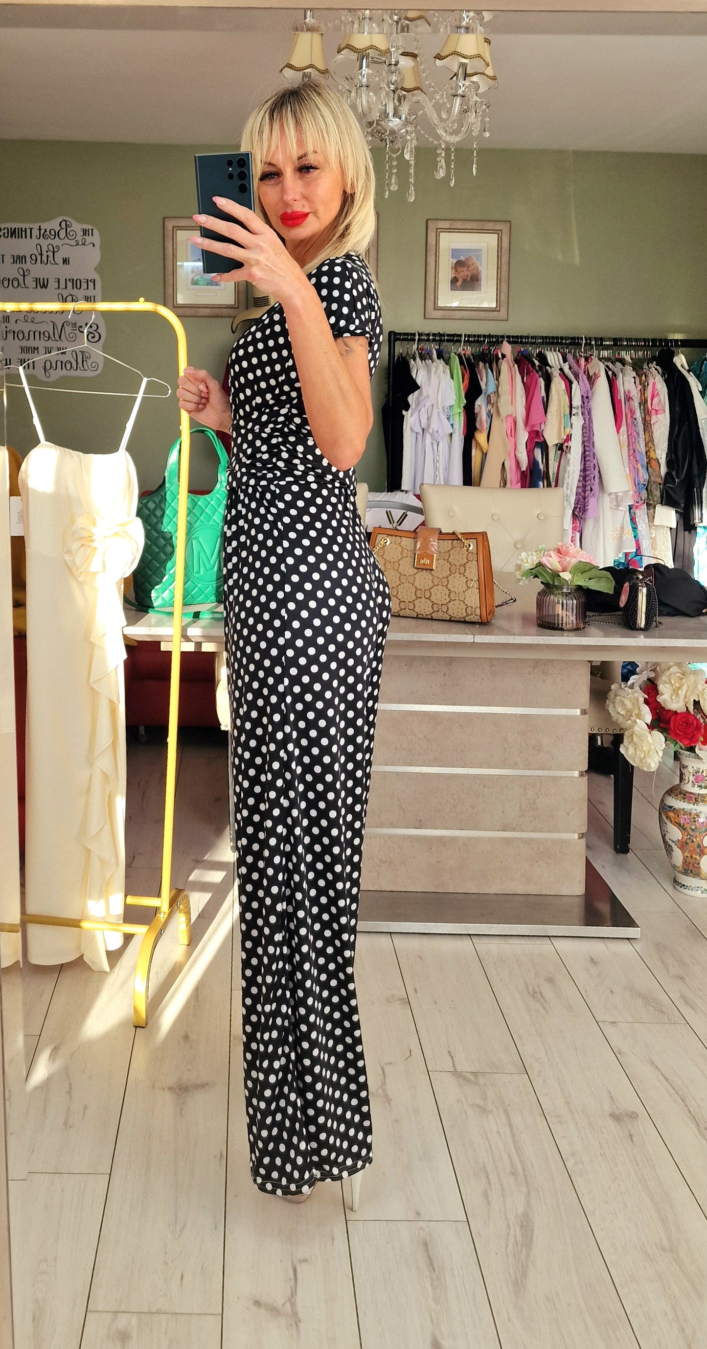 Polka Dot Jumpsuit From France - High Quality