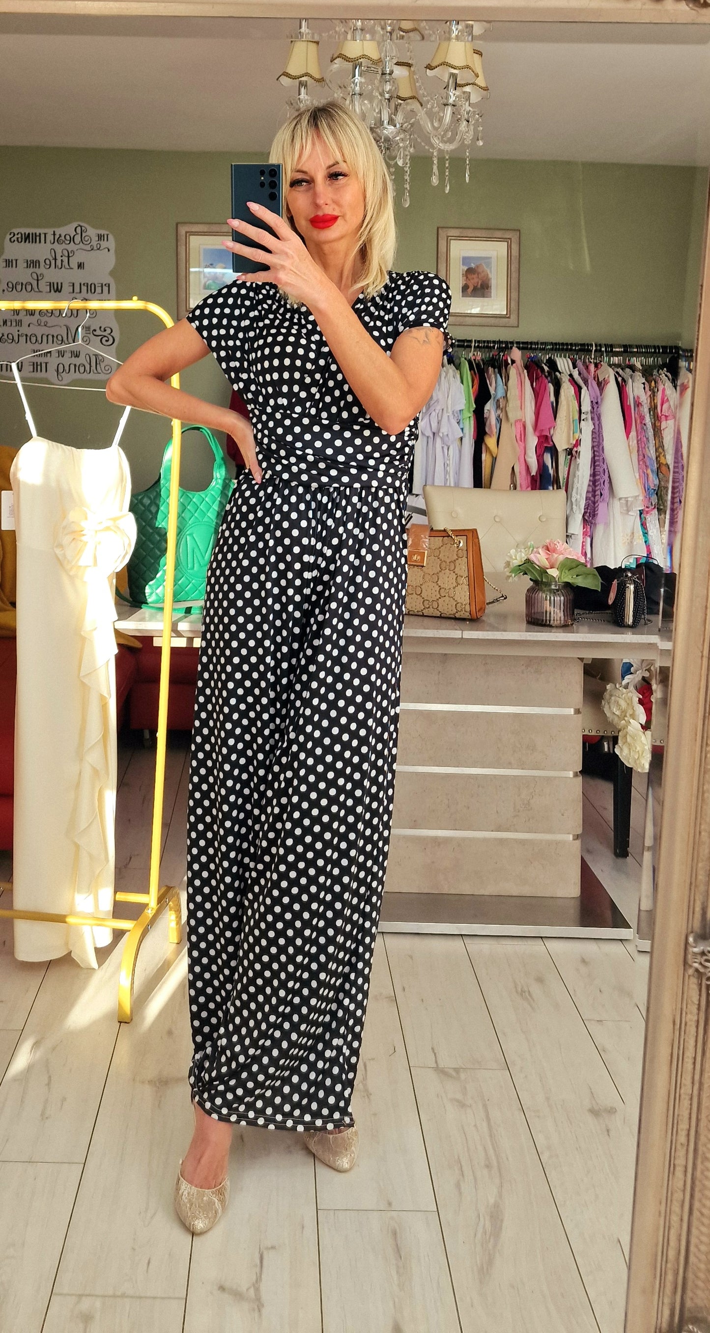Polka Dot Jumpsuit From France - High Quality