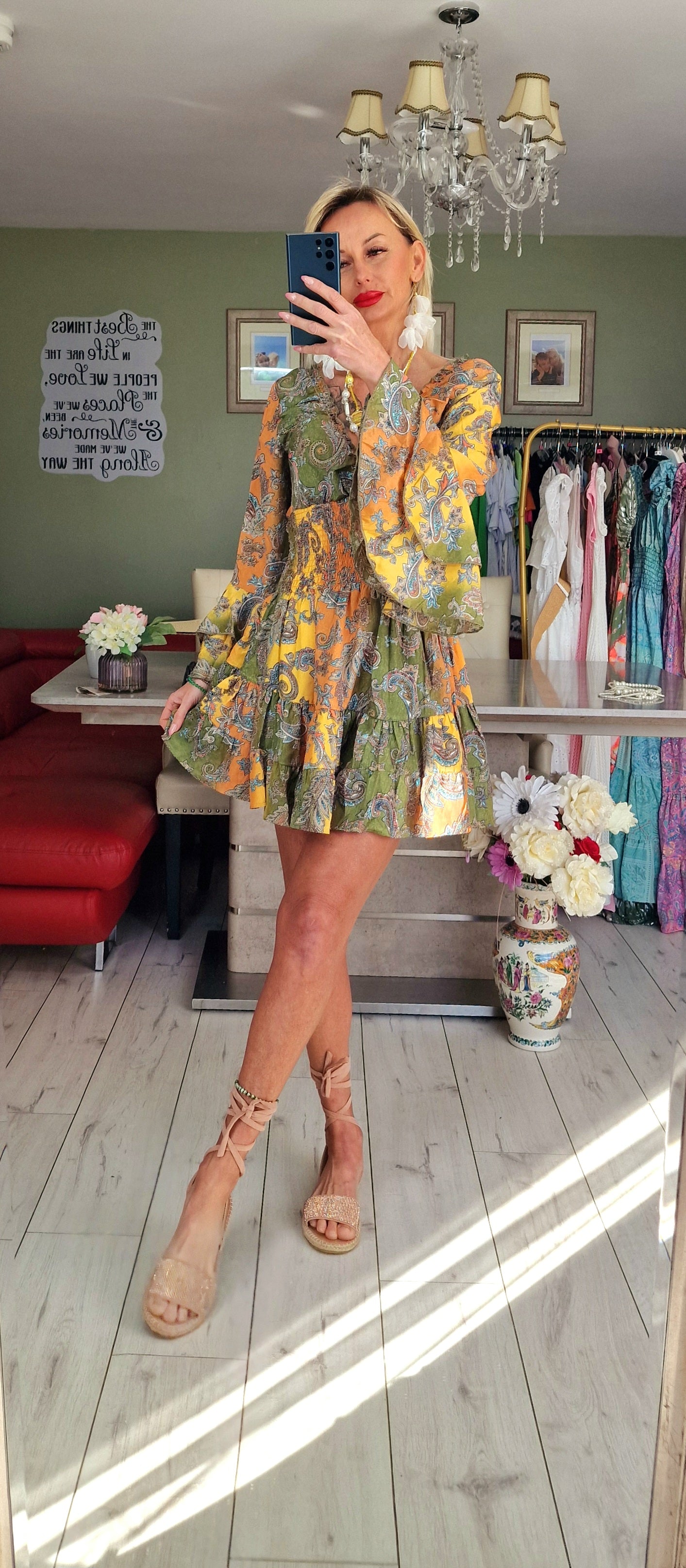 India Silk Boho Dress