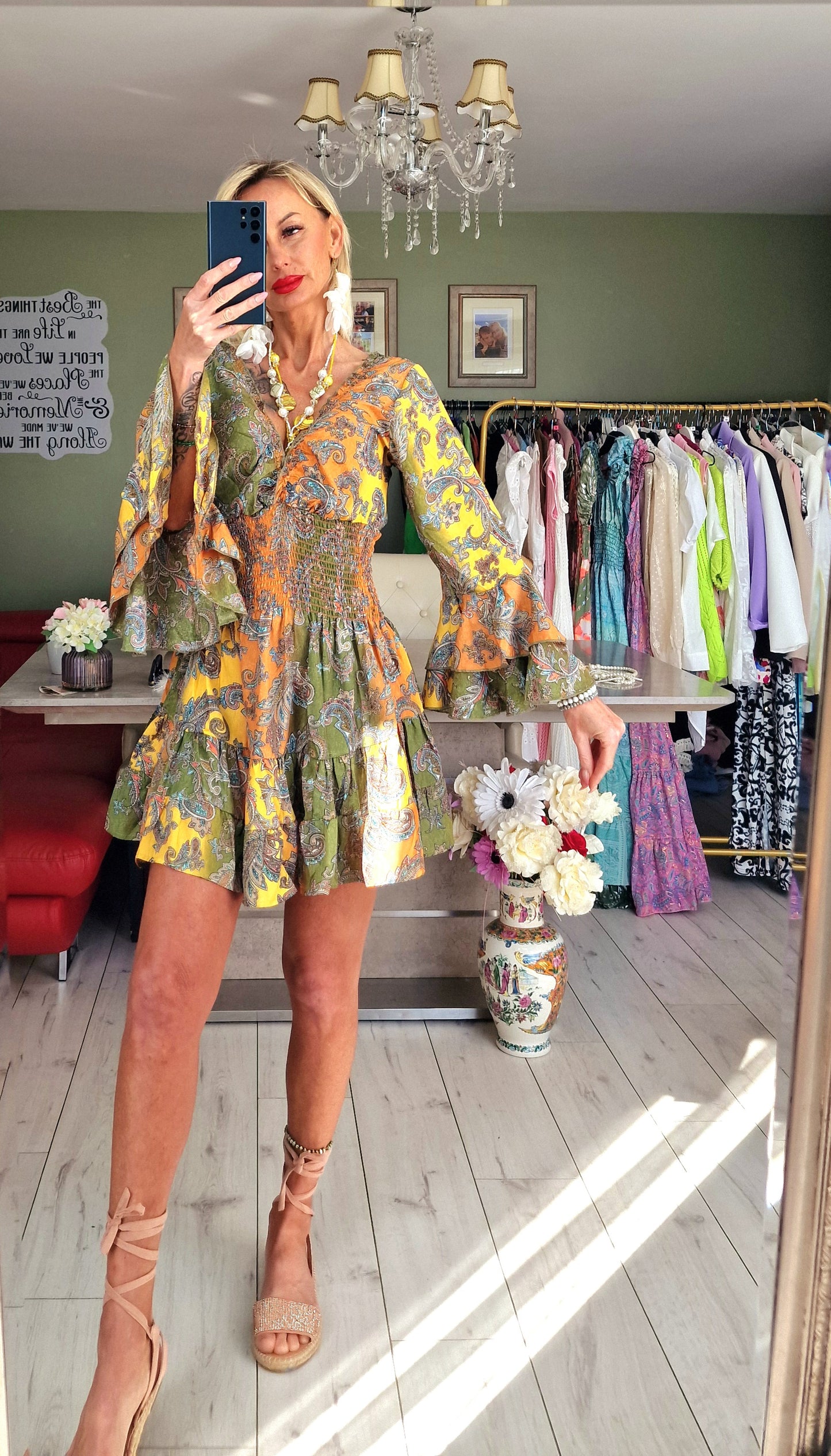 India Silk Boho Dress