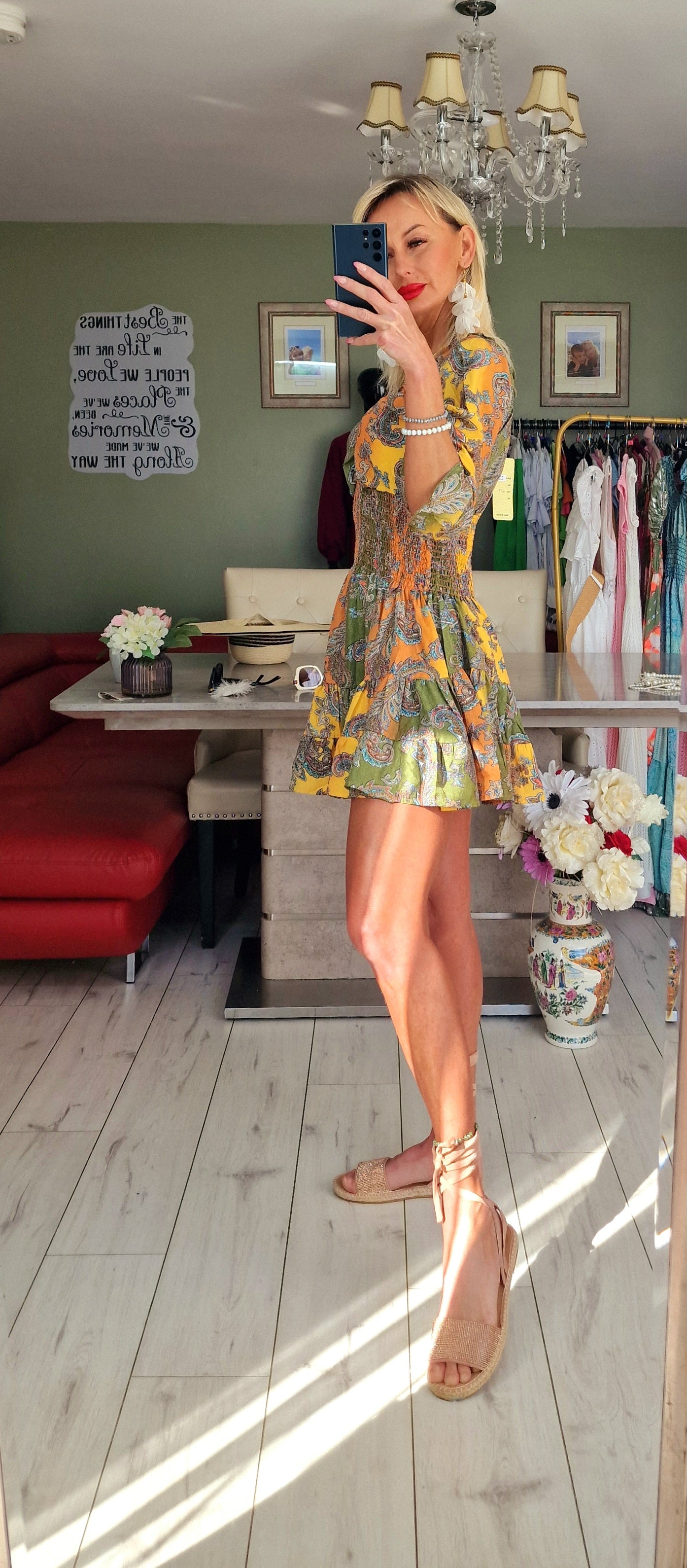 India Silk Boho Dress