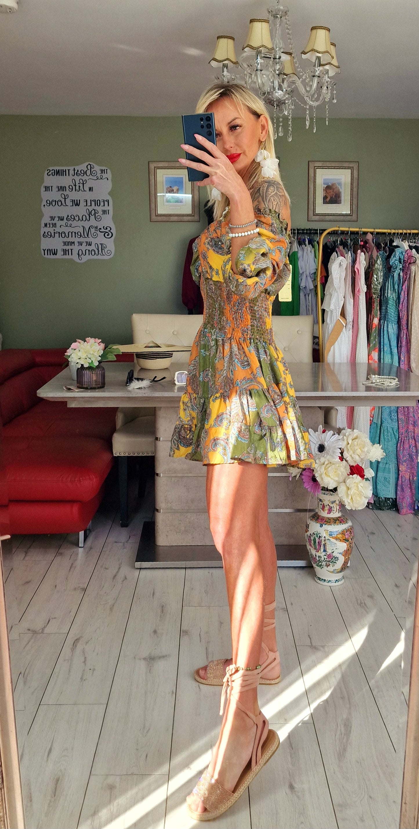 India Silk Boho Dress