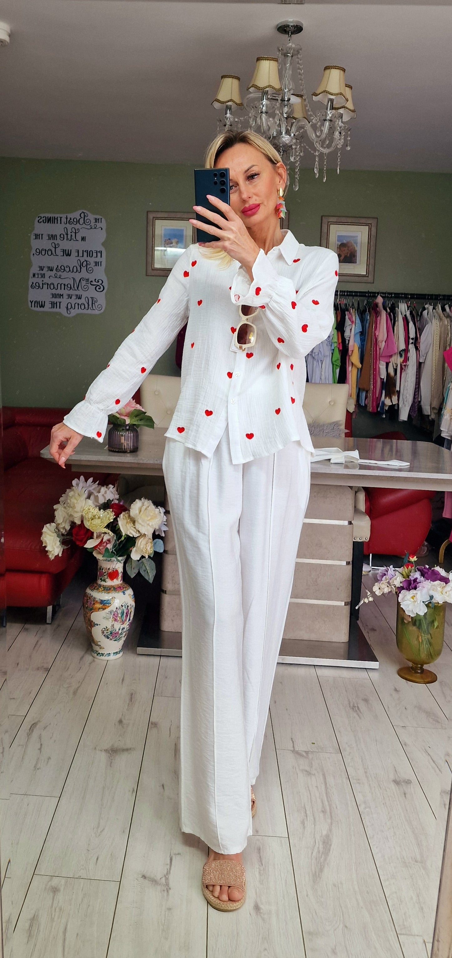 Blouse With Red Hearts