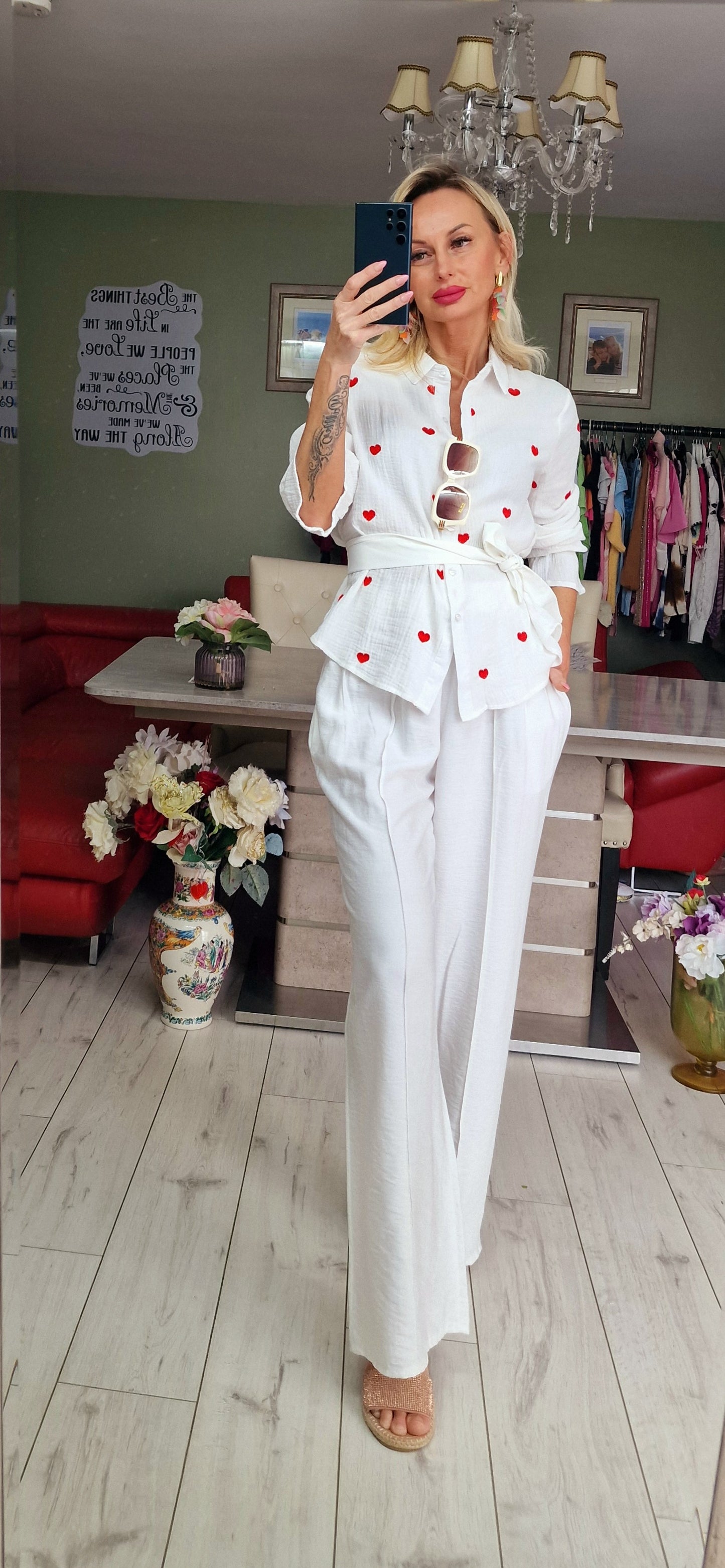 Blouse With Red Hearts