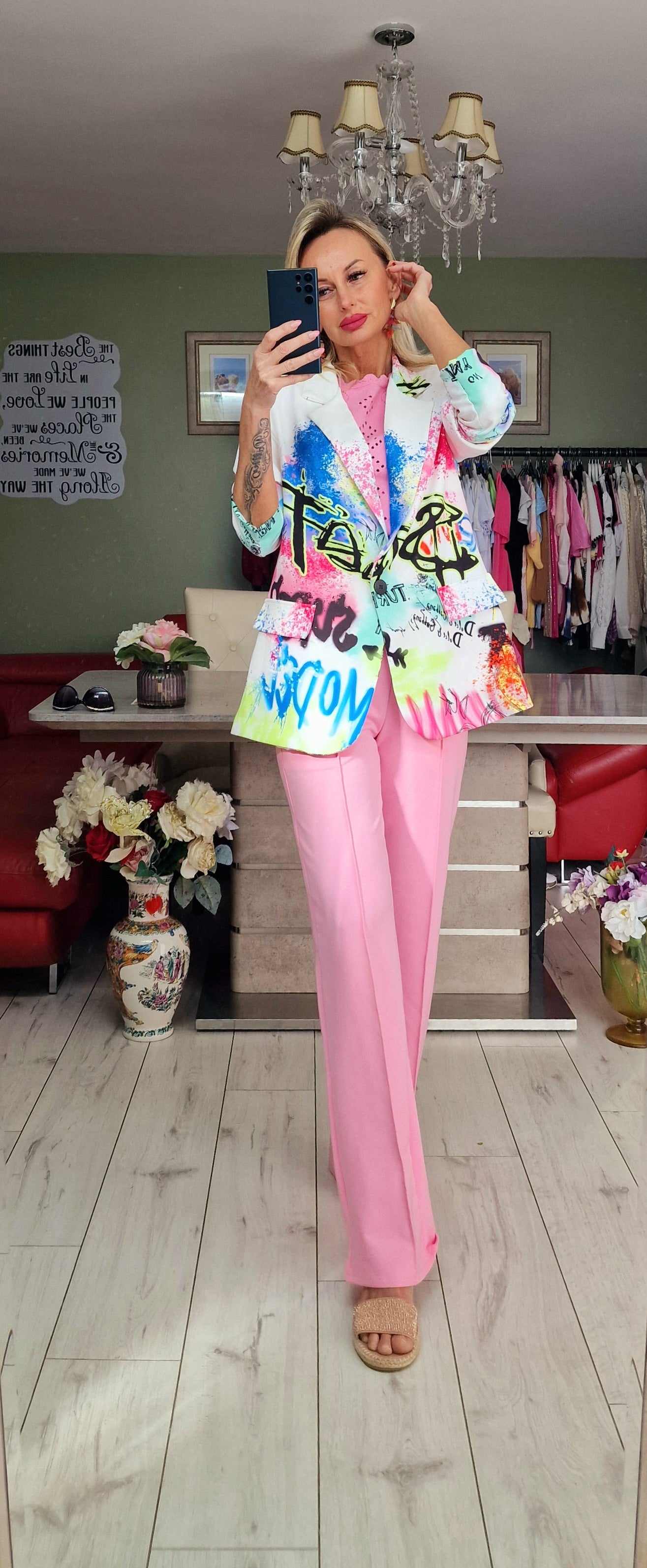 Baby Pink Two Style Trousers