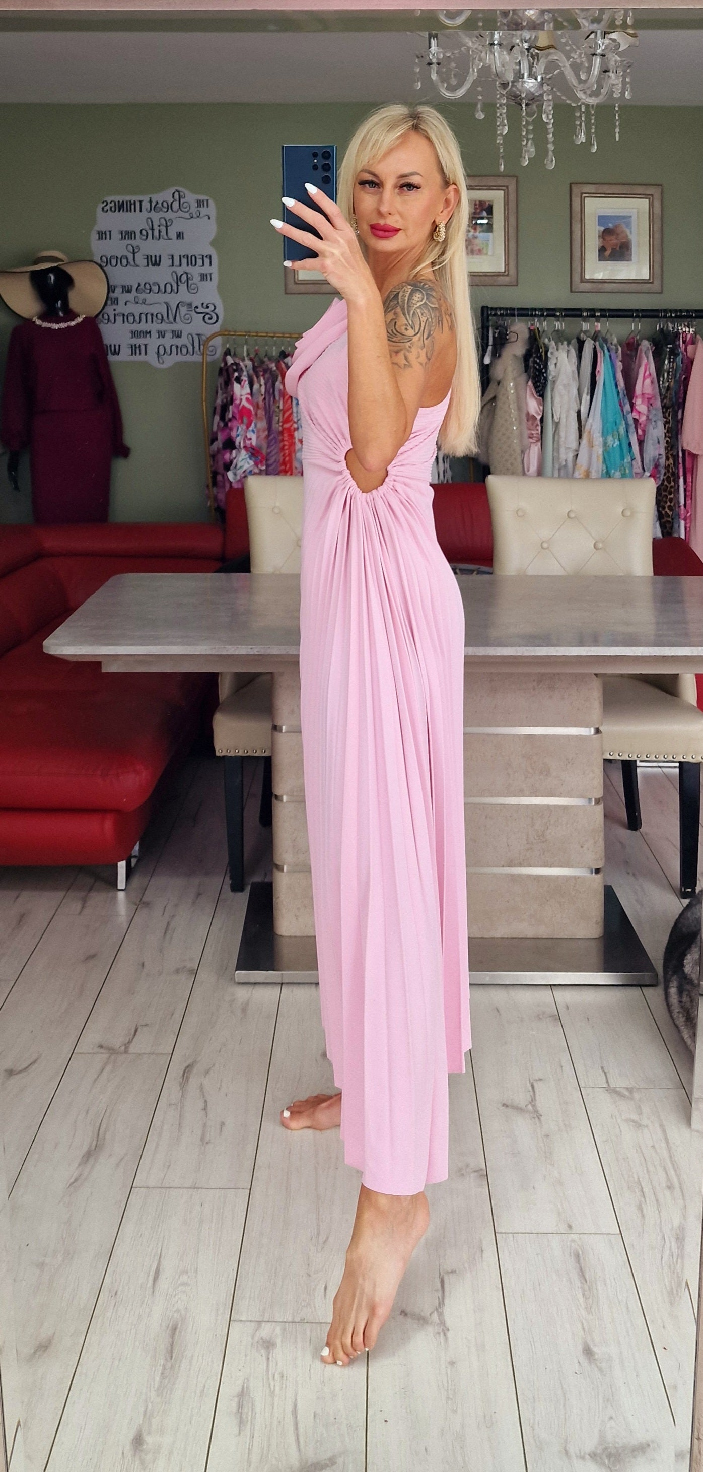 Occasion Stunning Dresses with Flower on Shoulder