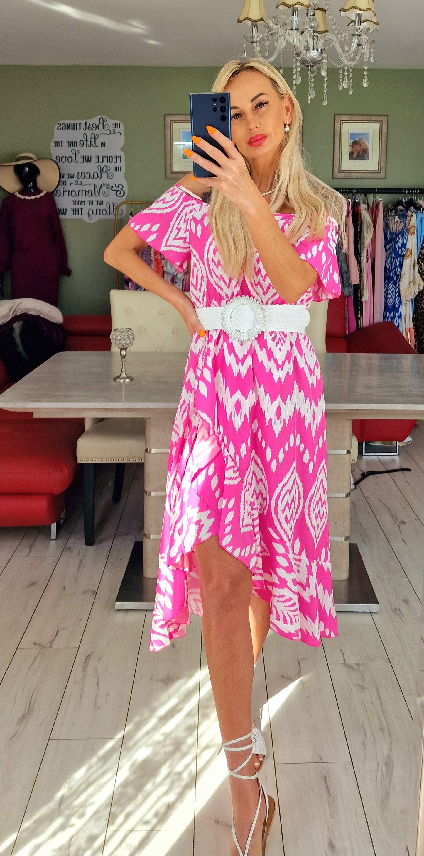 In Pink Summer Dress