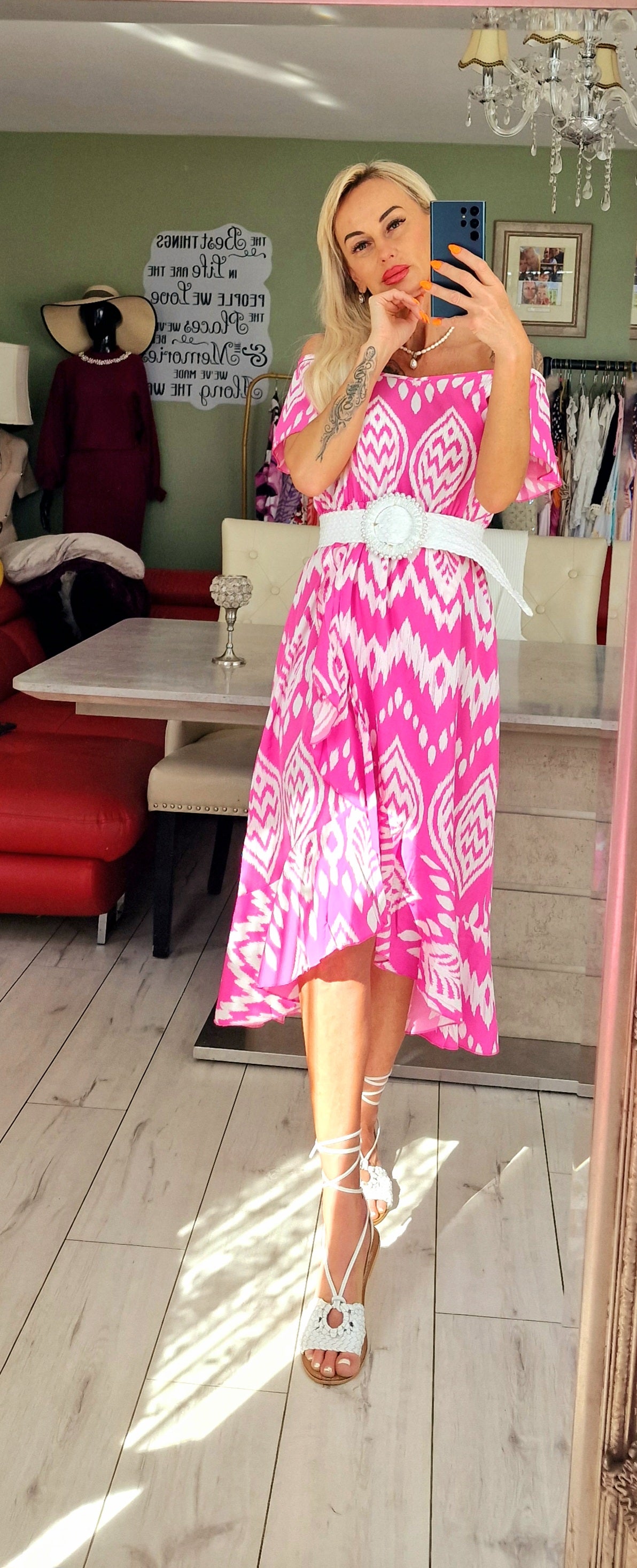 In Pink Summer Dress