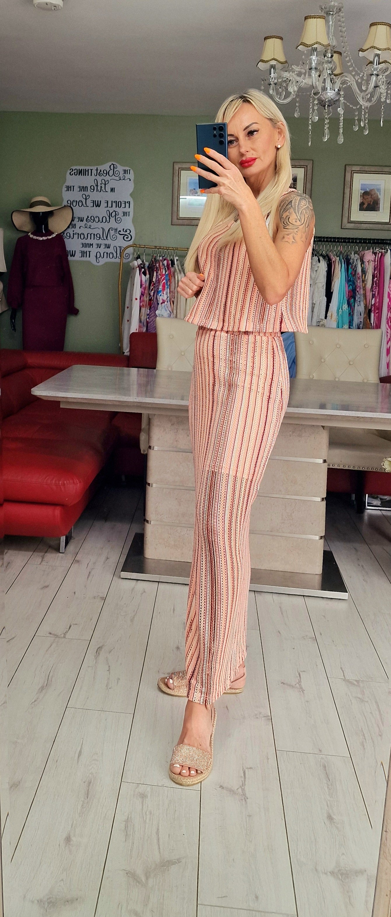 "Strips" Set Of Skirt and Top