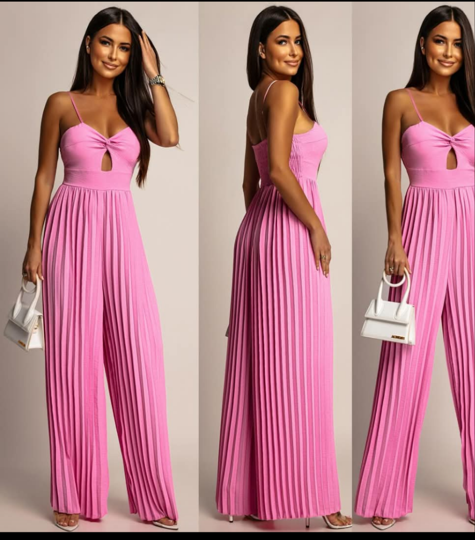 Pink and Black Jumpsuit