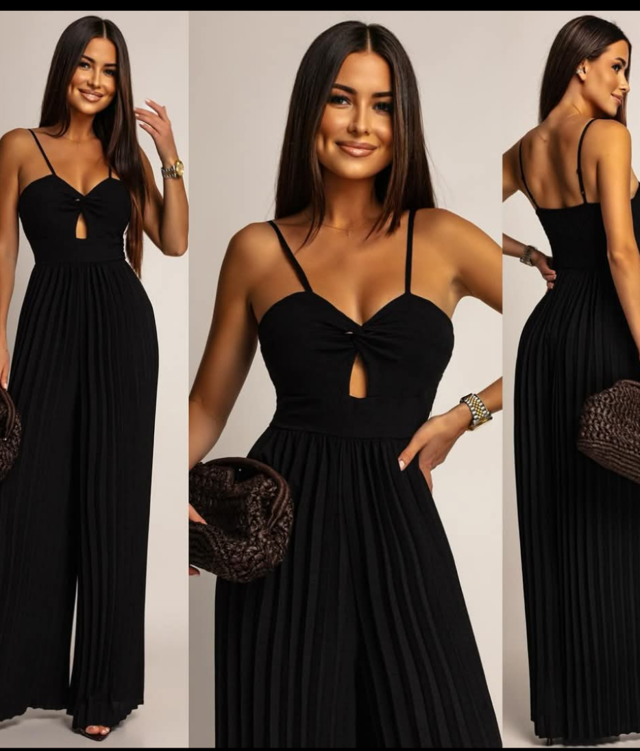 Pink and Black Jumpsuit