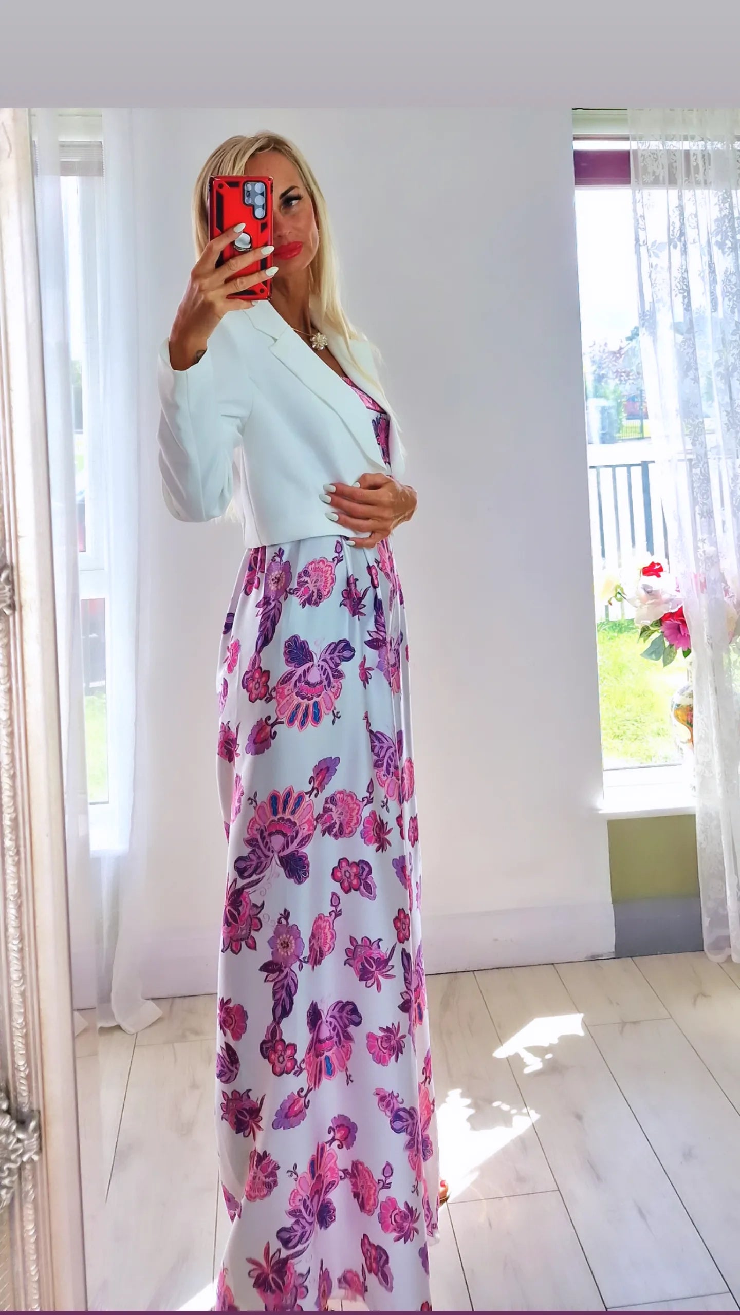 Satin Oriental Jumpsuit Stunning Print