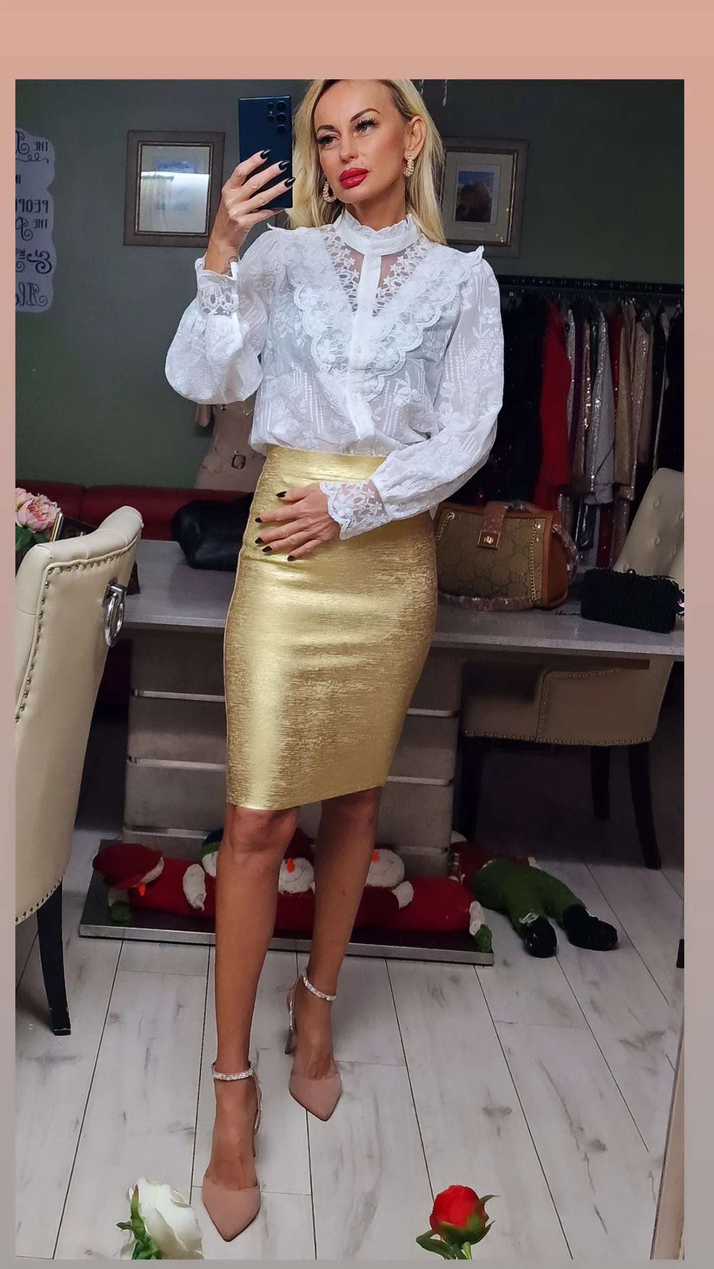White Lace Shirt From France