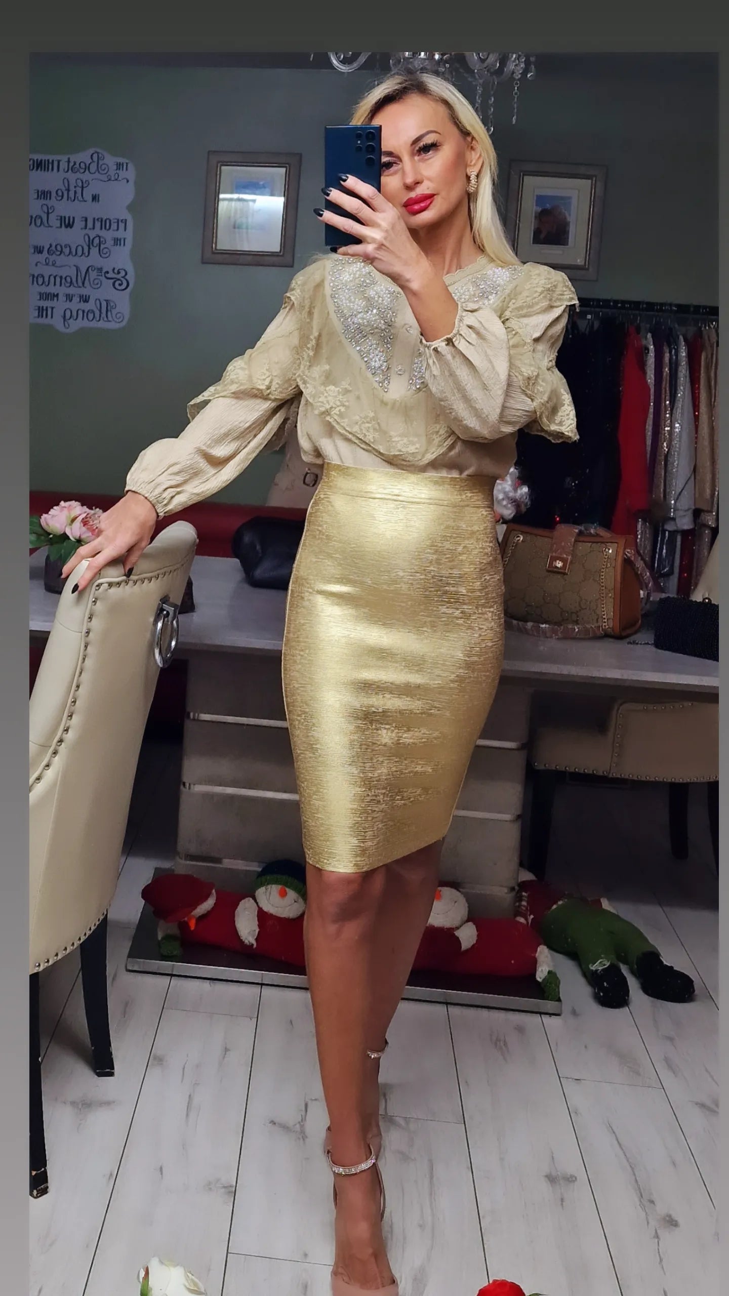 Gold Bandage Skirt France Global Style UK Gold Bandage Skirt France Global Style UK