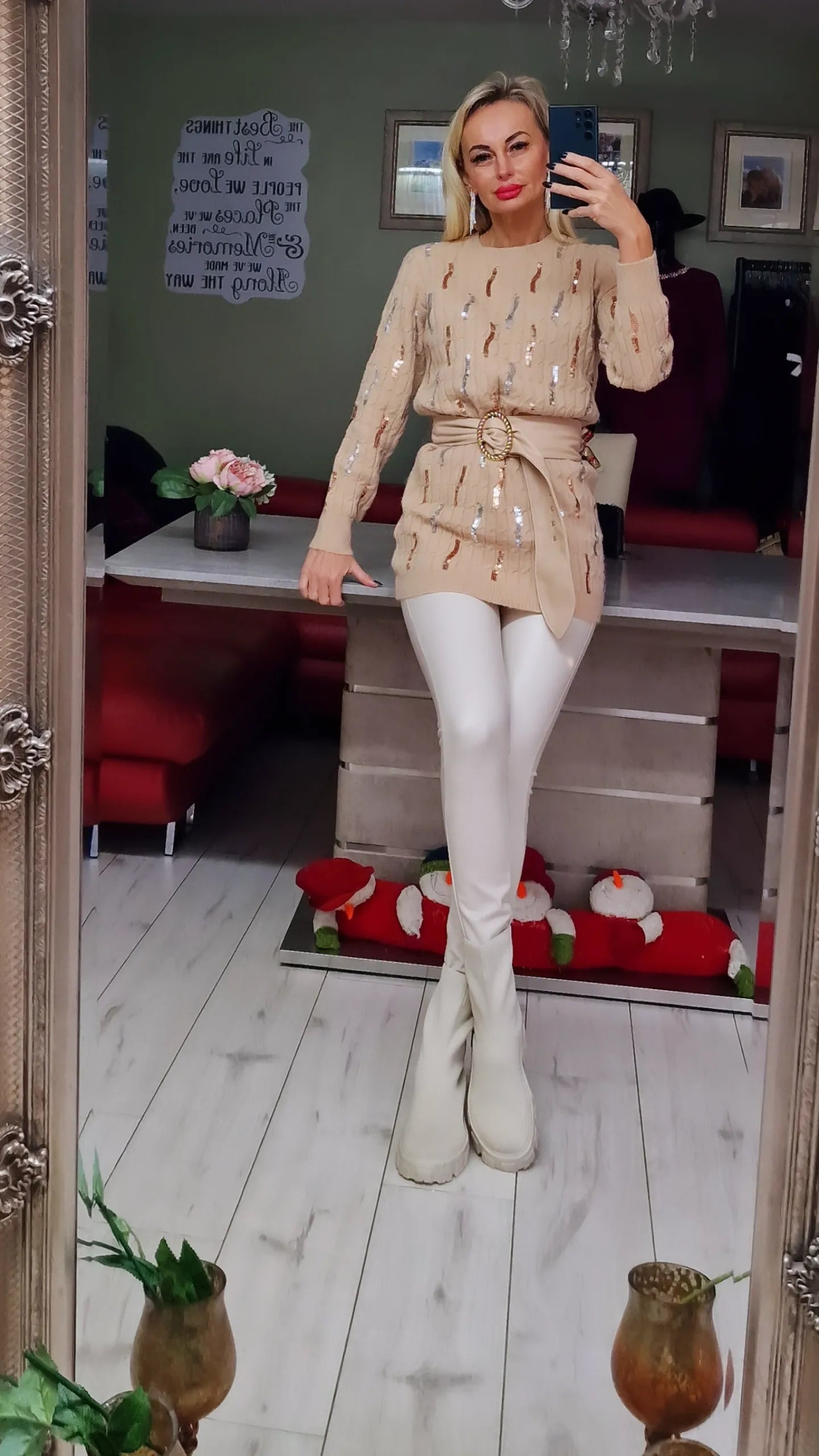 Ling Christmas Jumper With Sequin