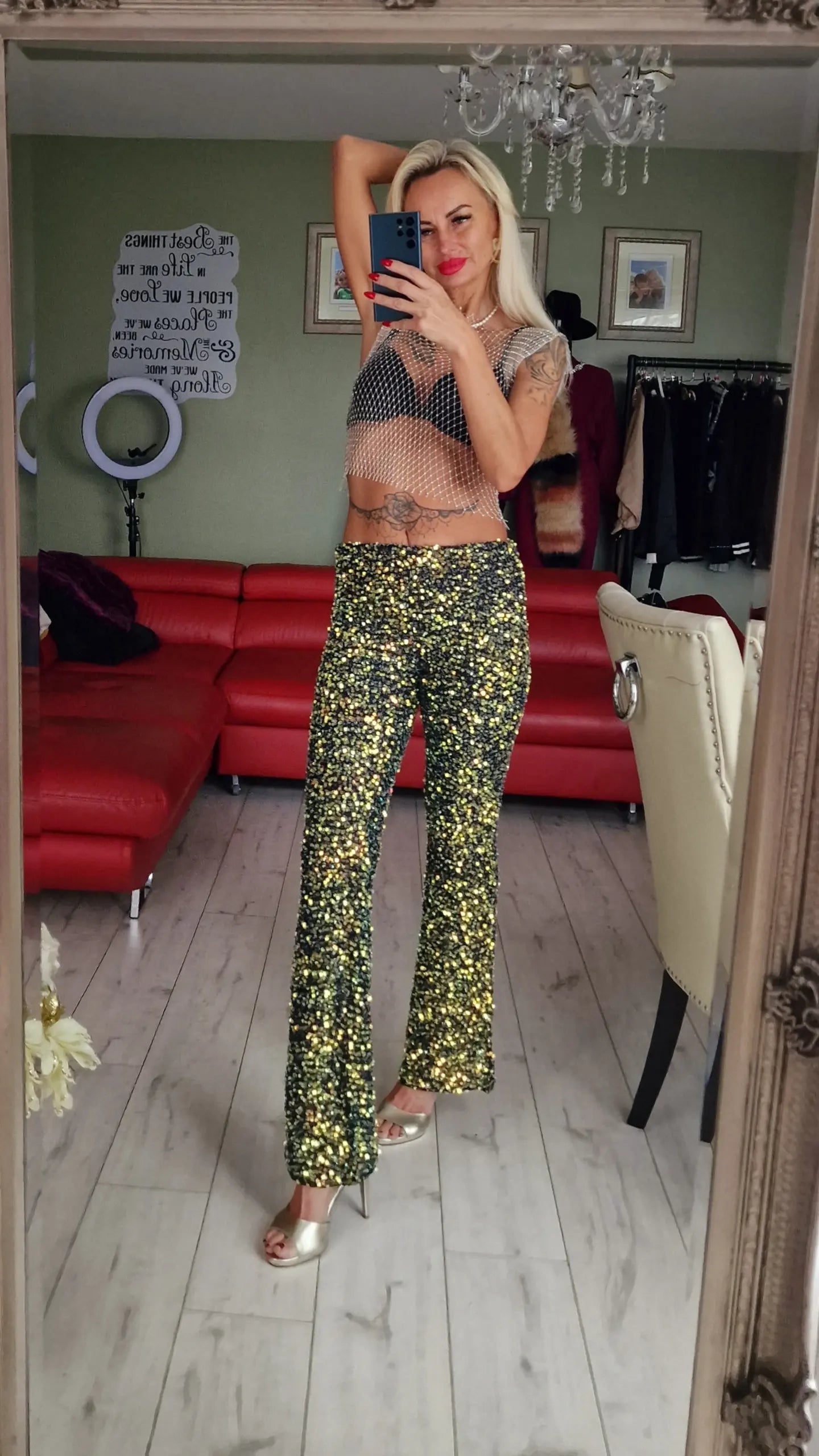 Sequin Trousers