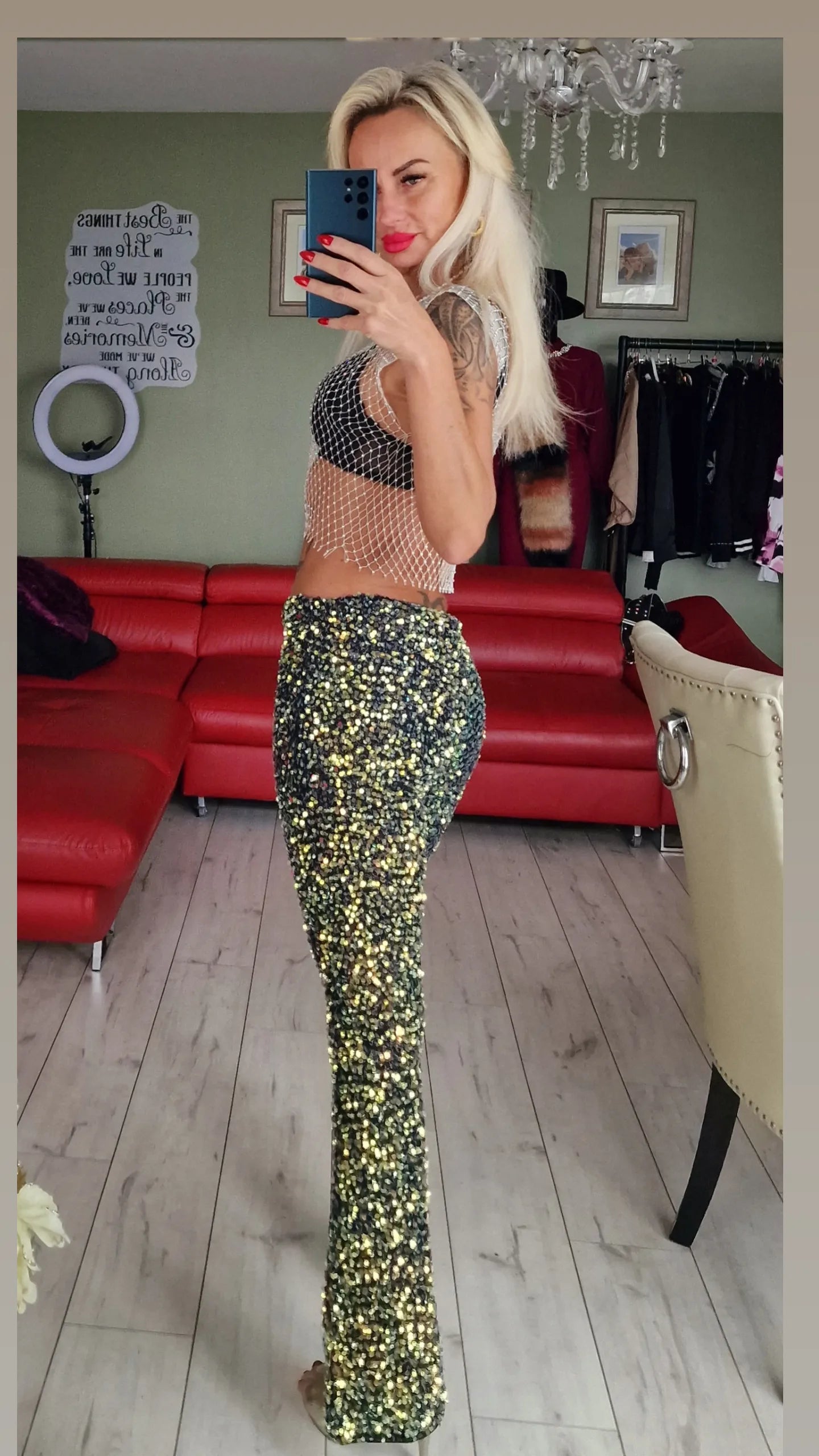 Sequin Trousers