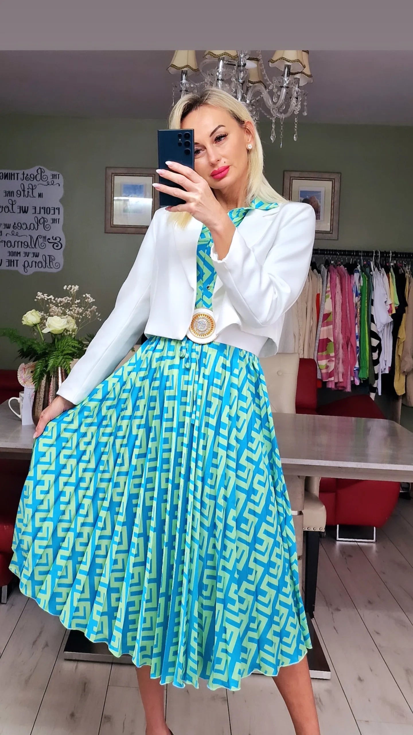 Fendi Print Shirt Midi Dress