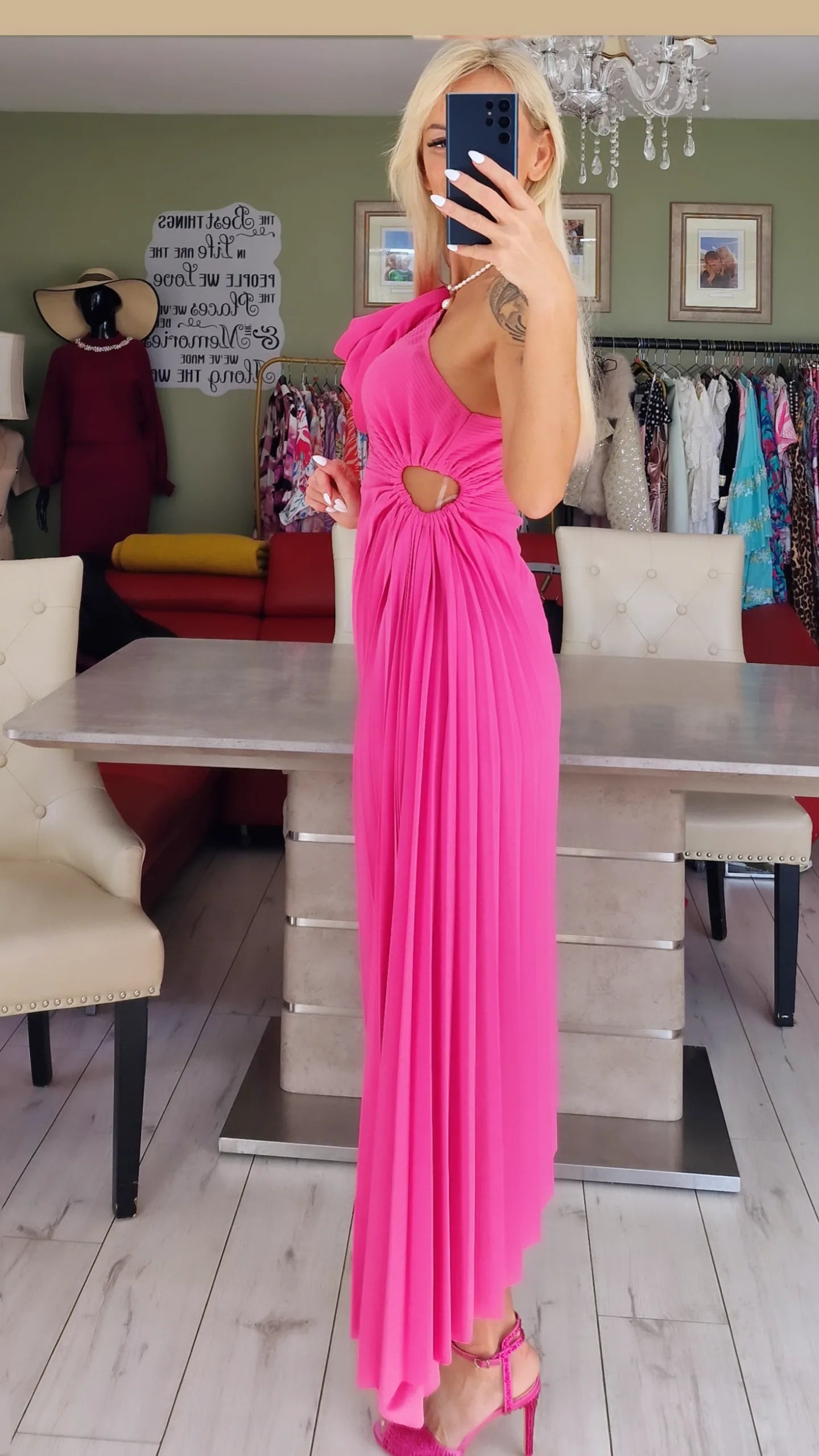 Occasion Stunning Dresses with Flower on Shoulder