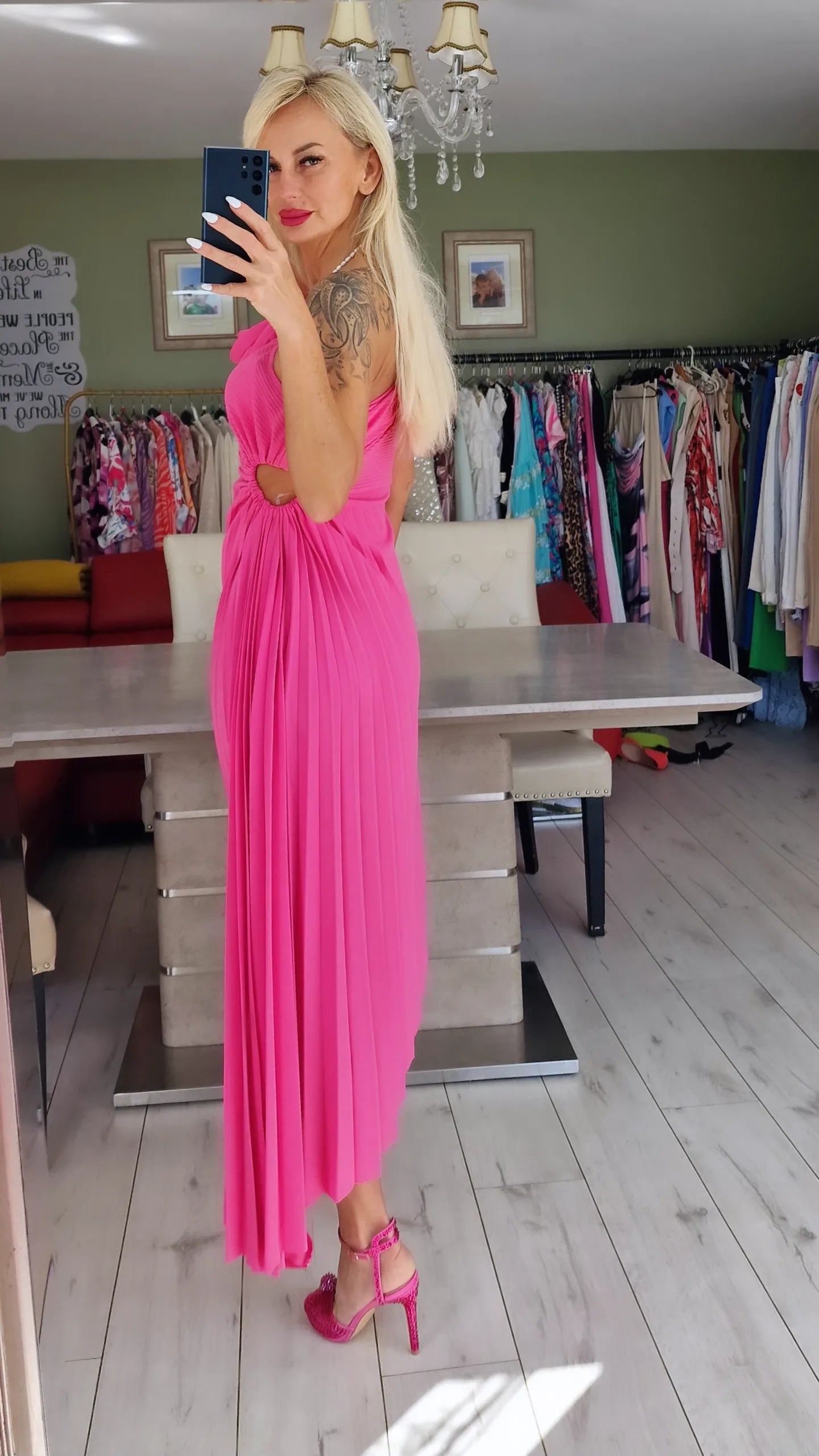 Occasion Stunning Dresses with Flower on Shoulder