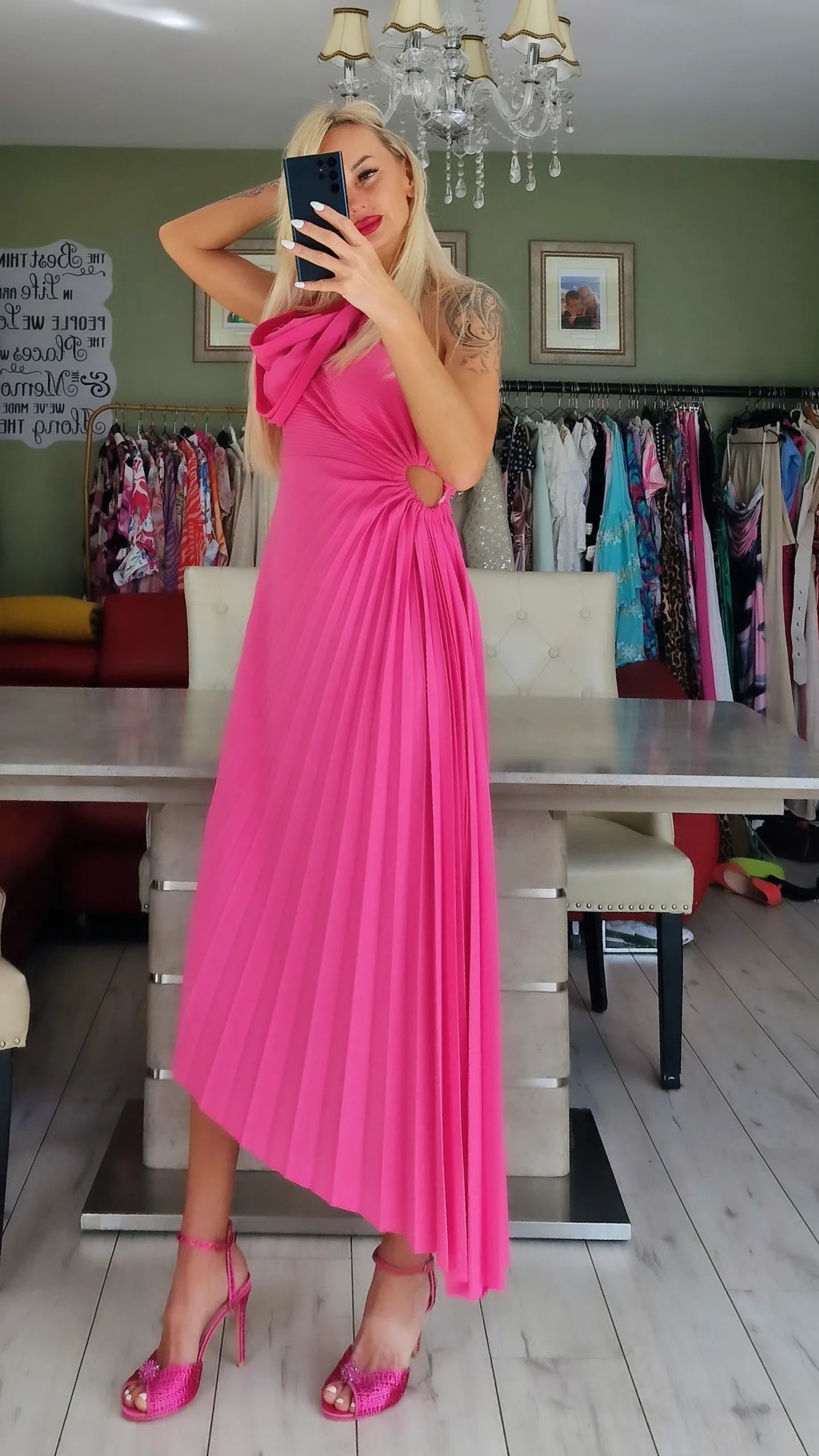 Occasion Stunning Dresses with Flower on Shoulder