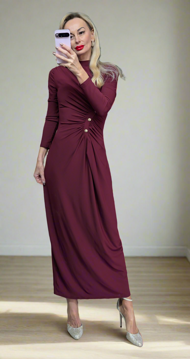 Glam Dress Gold Buttons