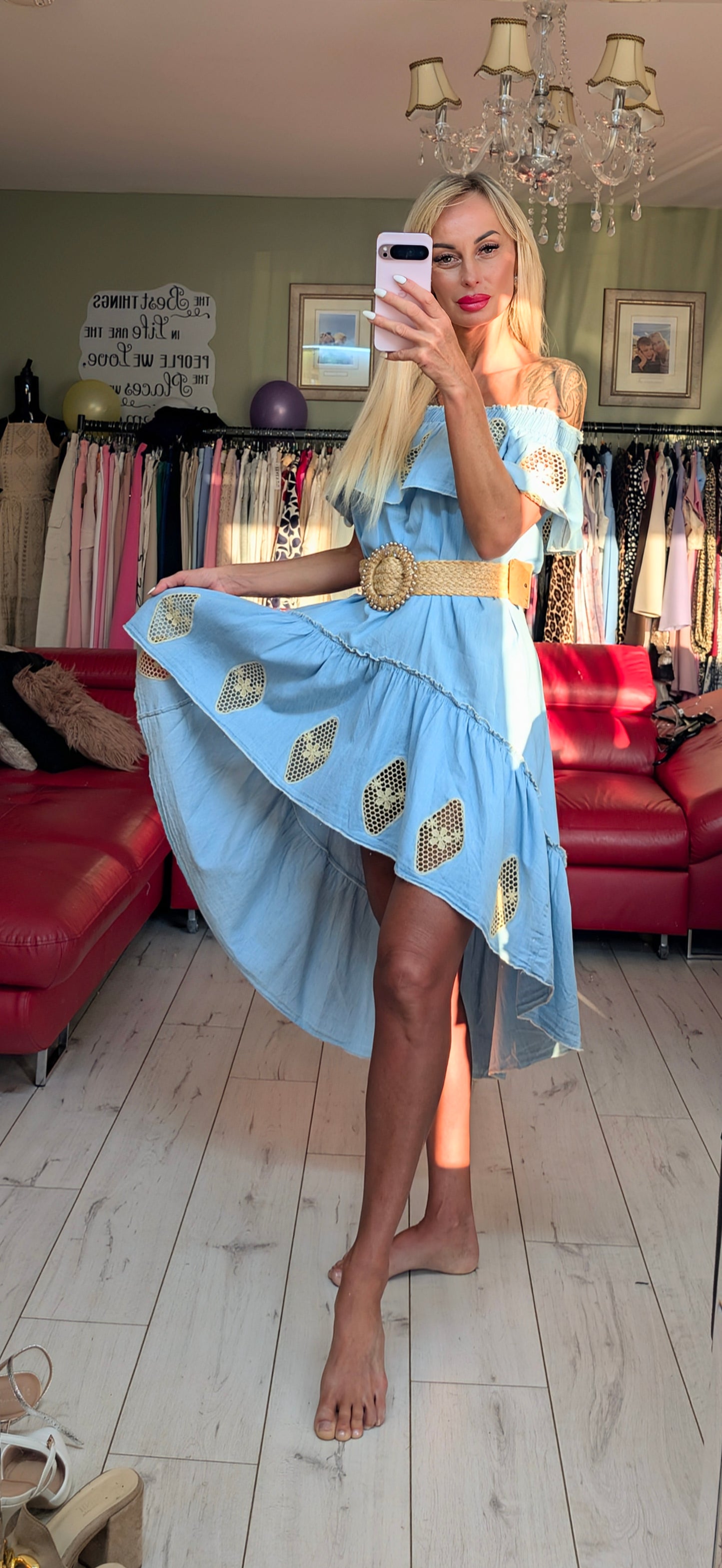 Light Blue Jeans Dress
