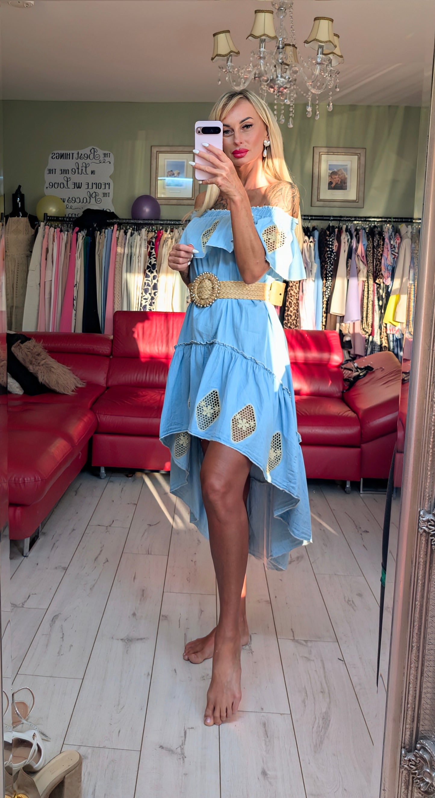 Light Blue Jeans Dress