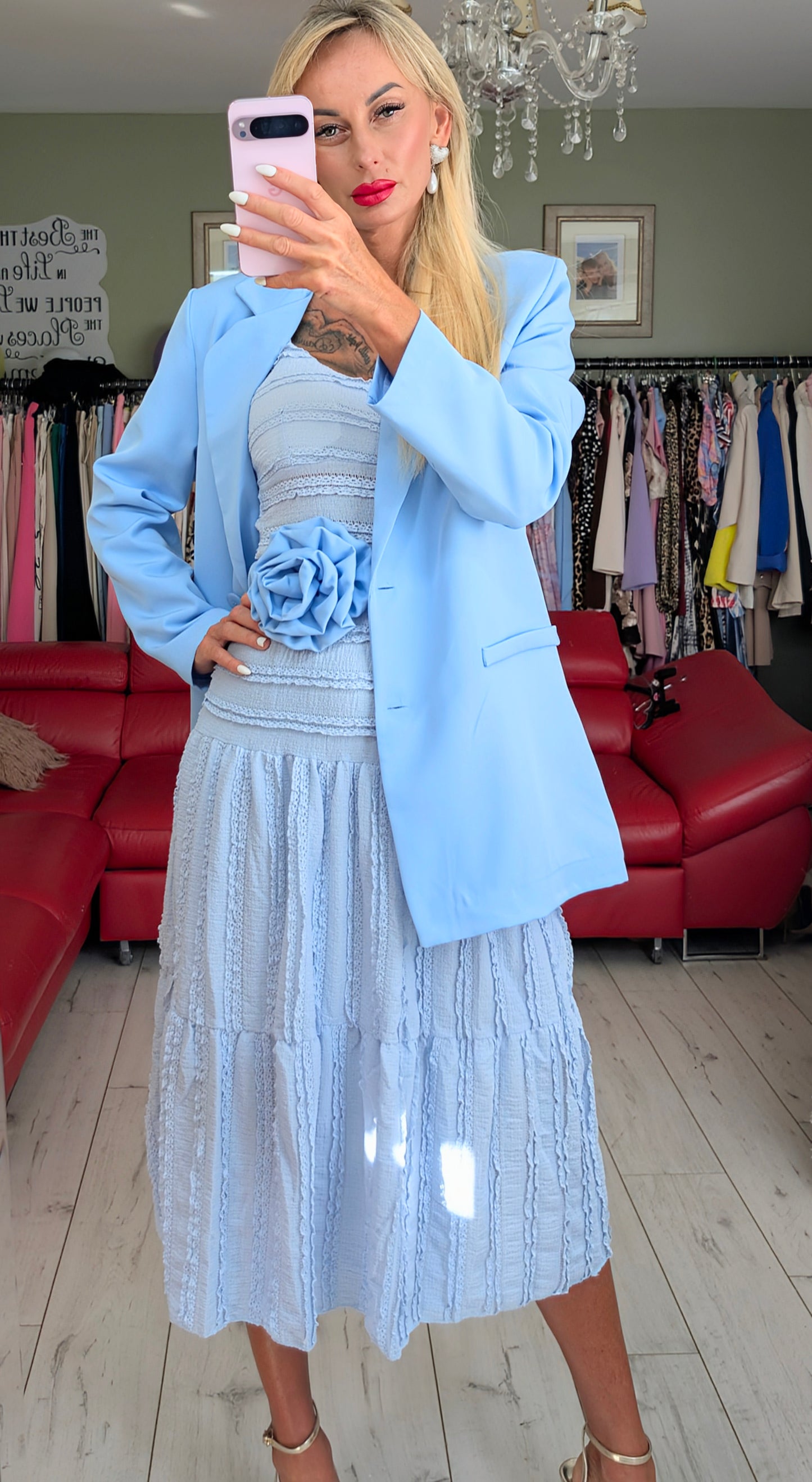 Baby Blue Set - Skirt and Top