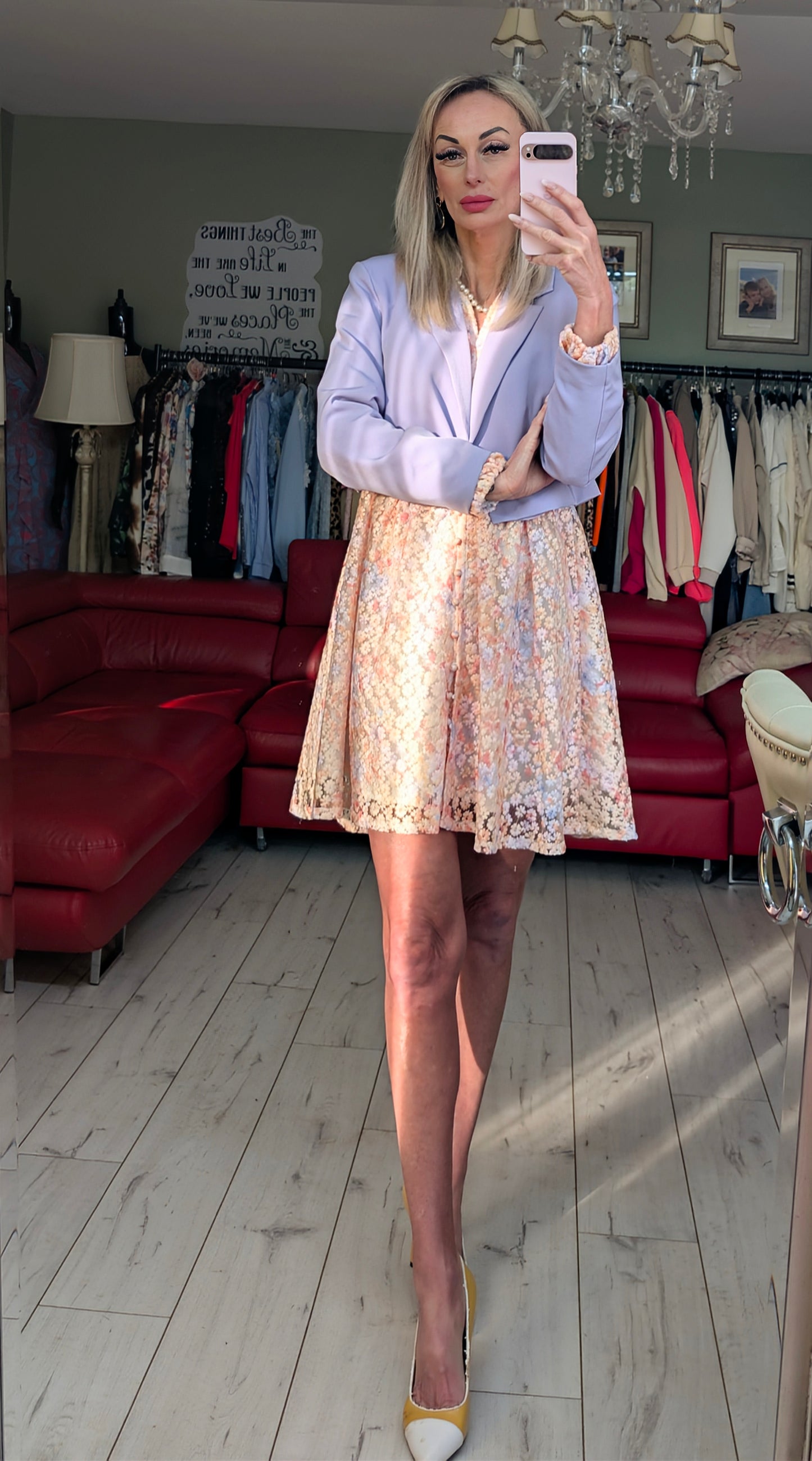 Romantic Mini Dress Flowers