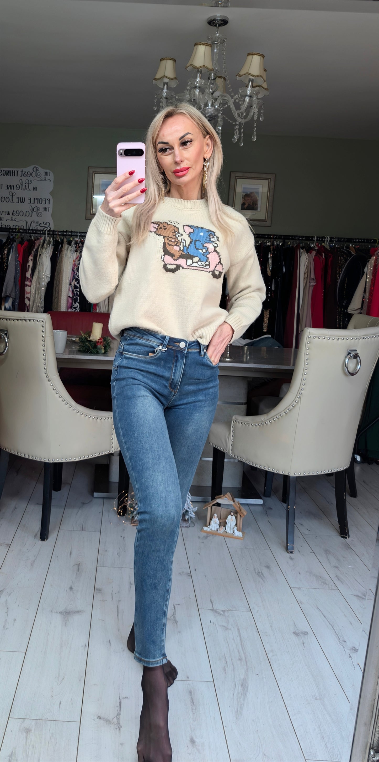 Jerry And Friend On The Motorbike Sweater