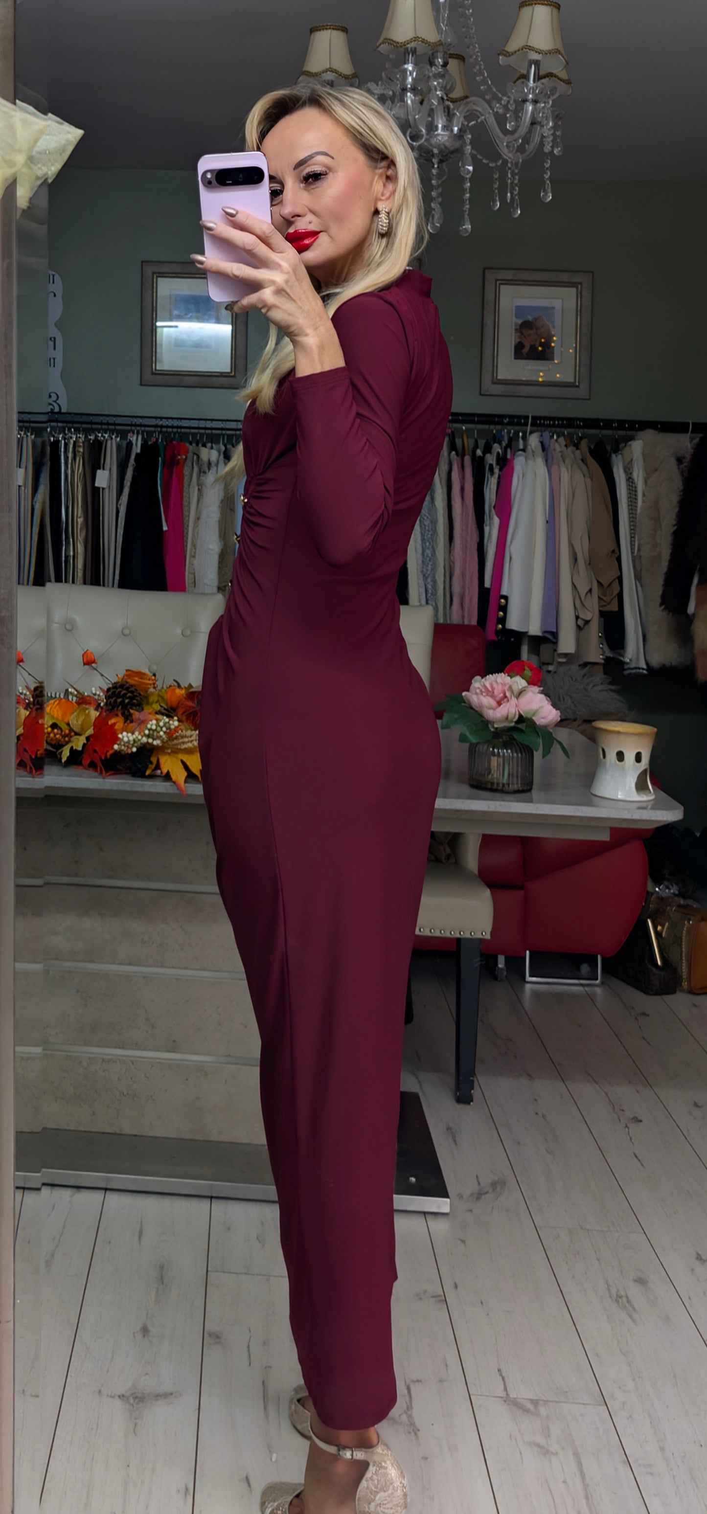 Glam Dress Gold Buttons