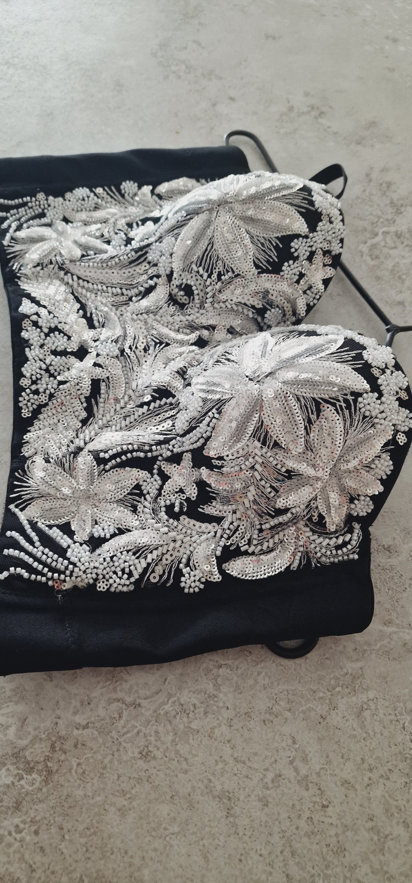 Sequen White Beaded Corset