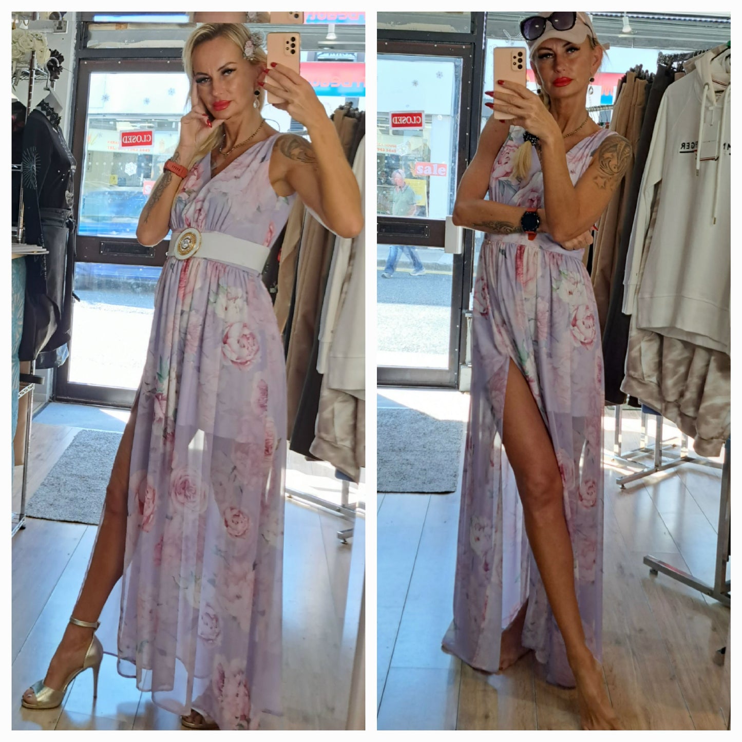 Long Floral Dress- different colours