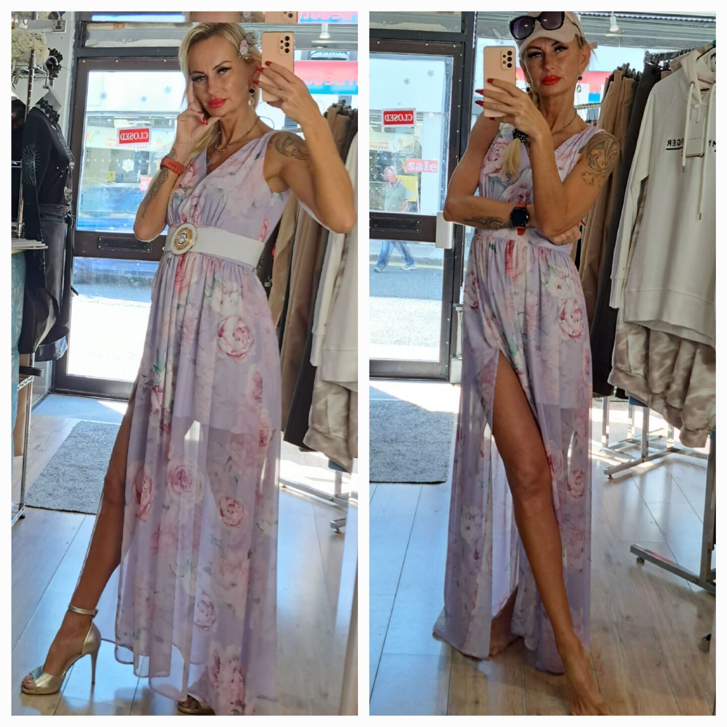 Long Floral Dress- different colours