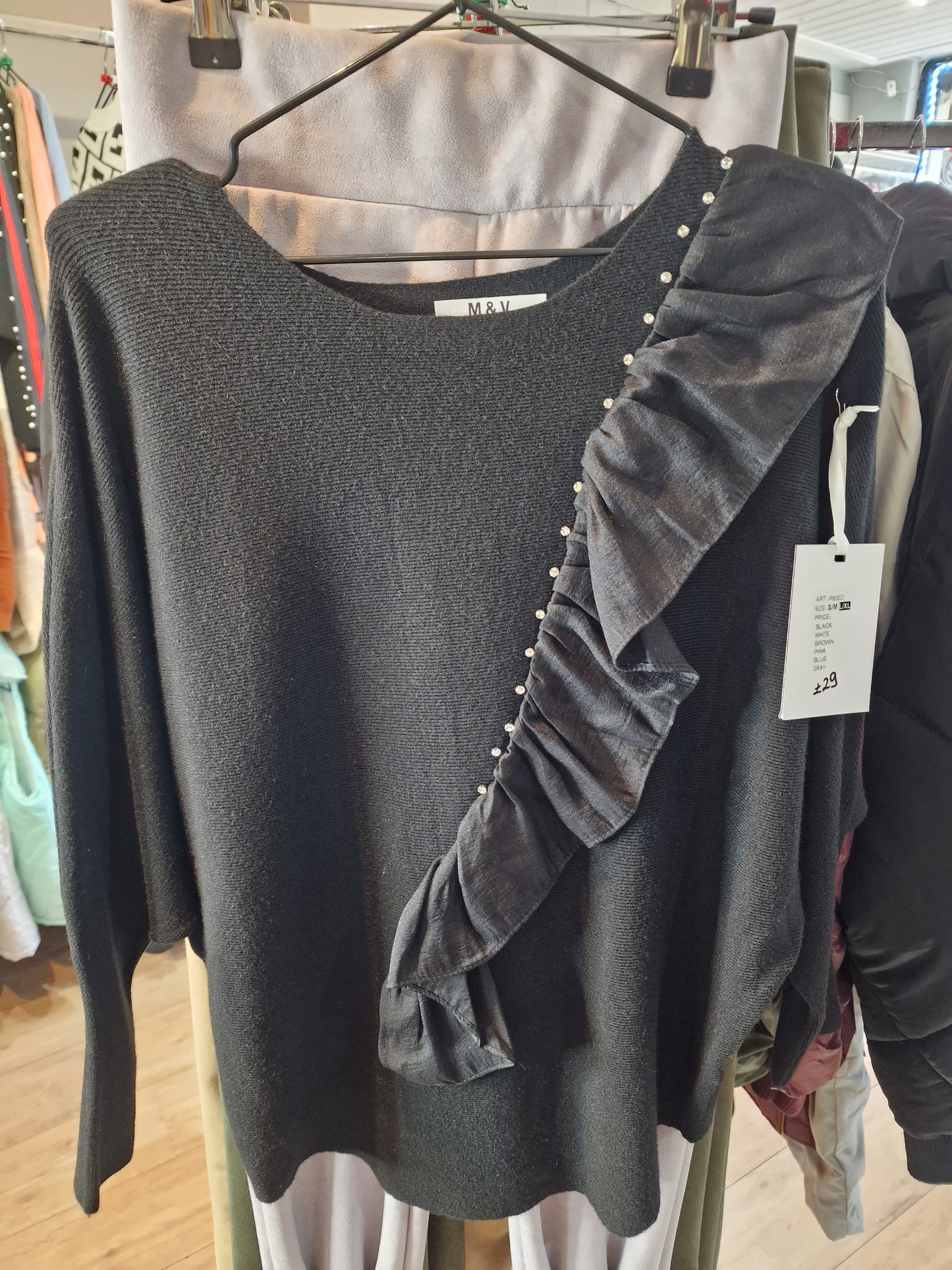 Sweater with Stones in 3 Colours